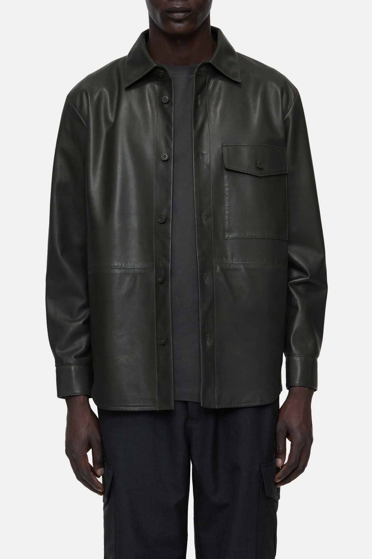 RELAXED UTILITY SHIRT & BLOUSES TAPENADE GREY 1
