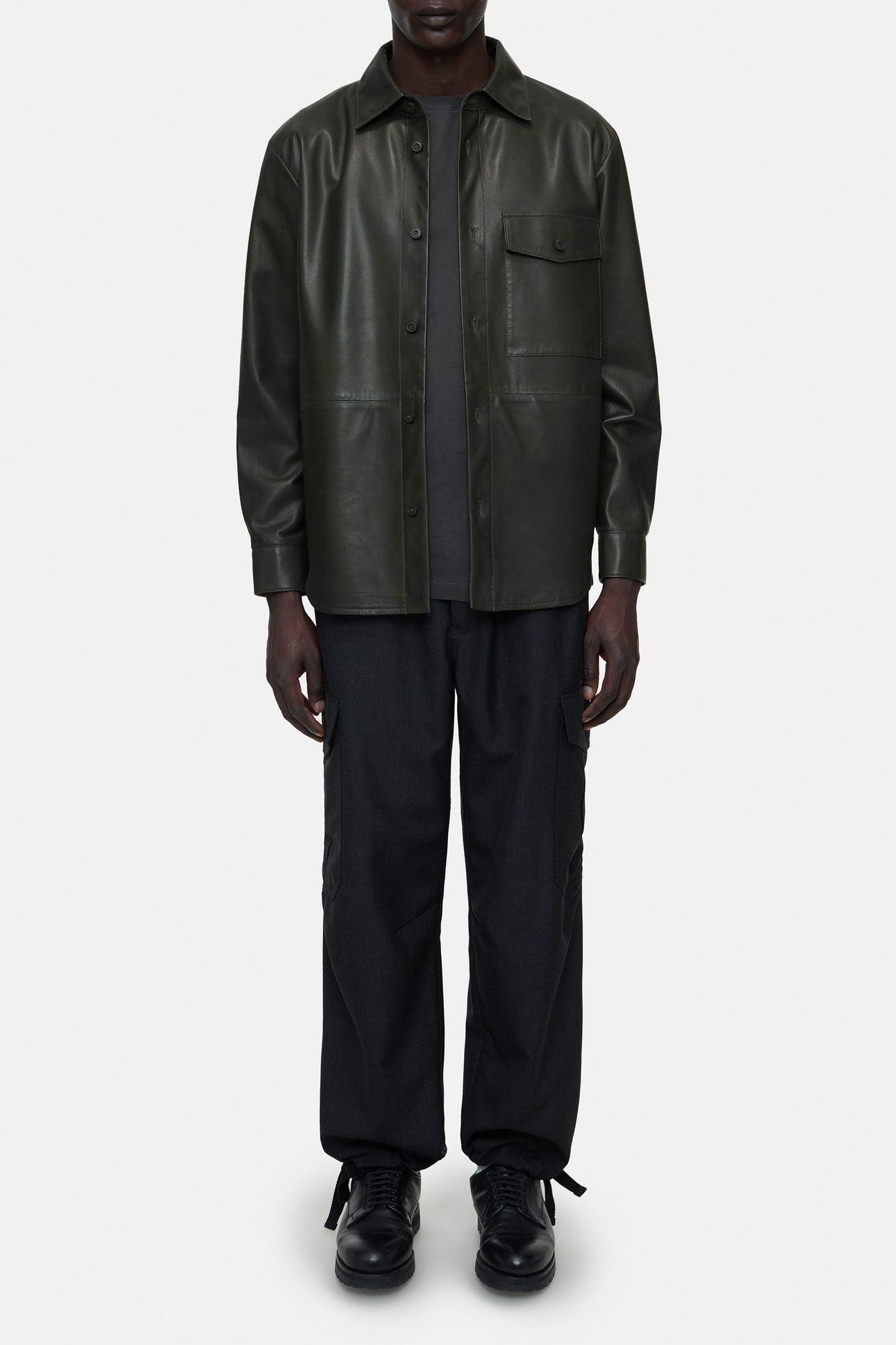RELAXED UTILITY SHIRT & BLOUSES TAPENADE GREY 2