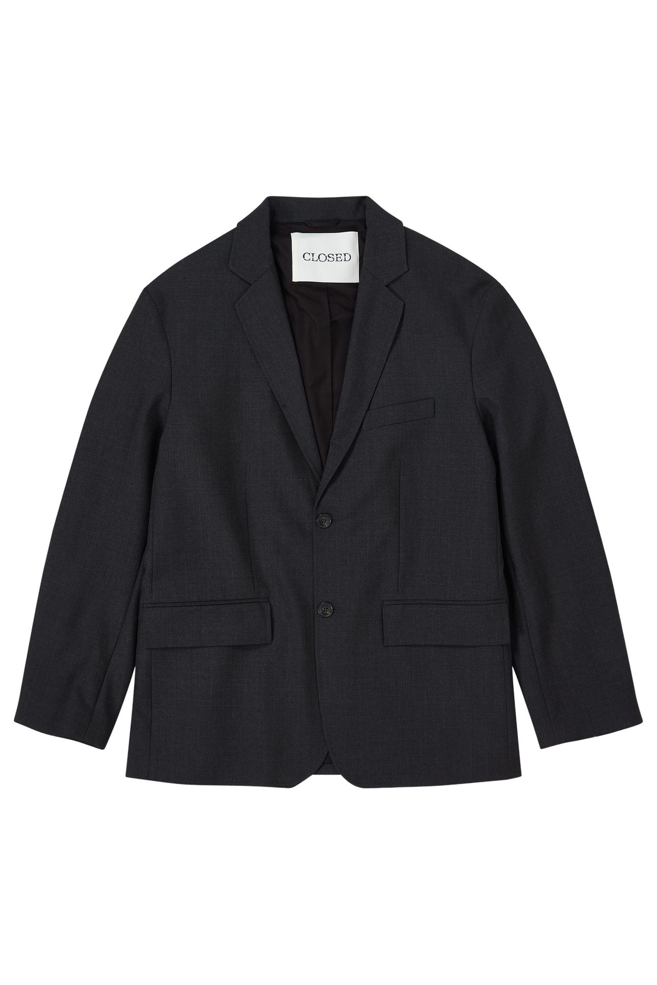 SINGLE BREASTED BLAZER ANTHRACITE MELANGE 4