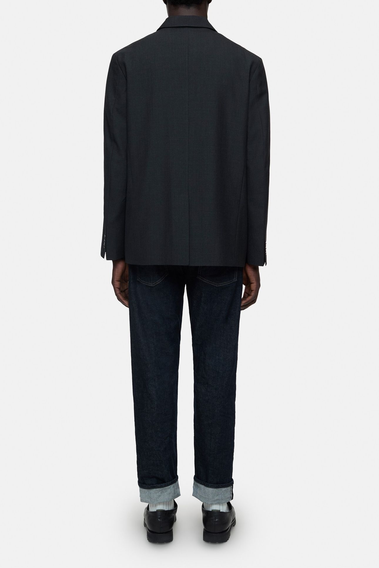SINGLE BREASTED BLAZER ANTHRACITE MELANGE 3