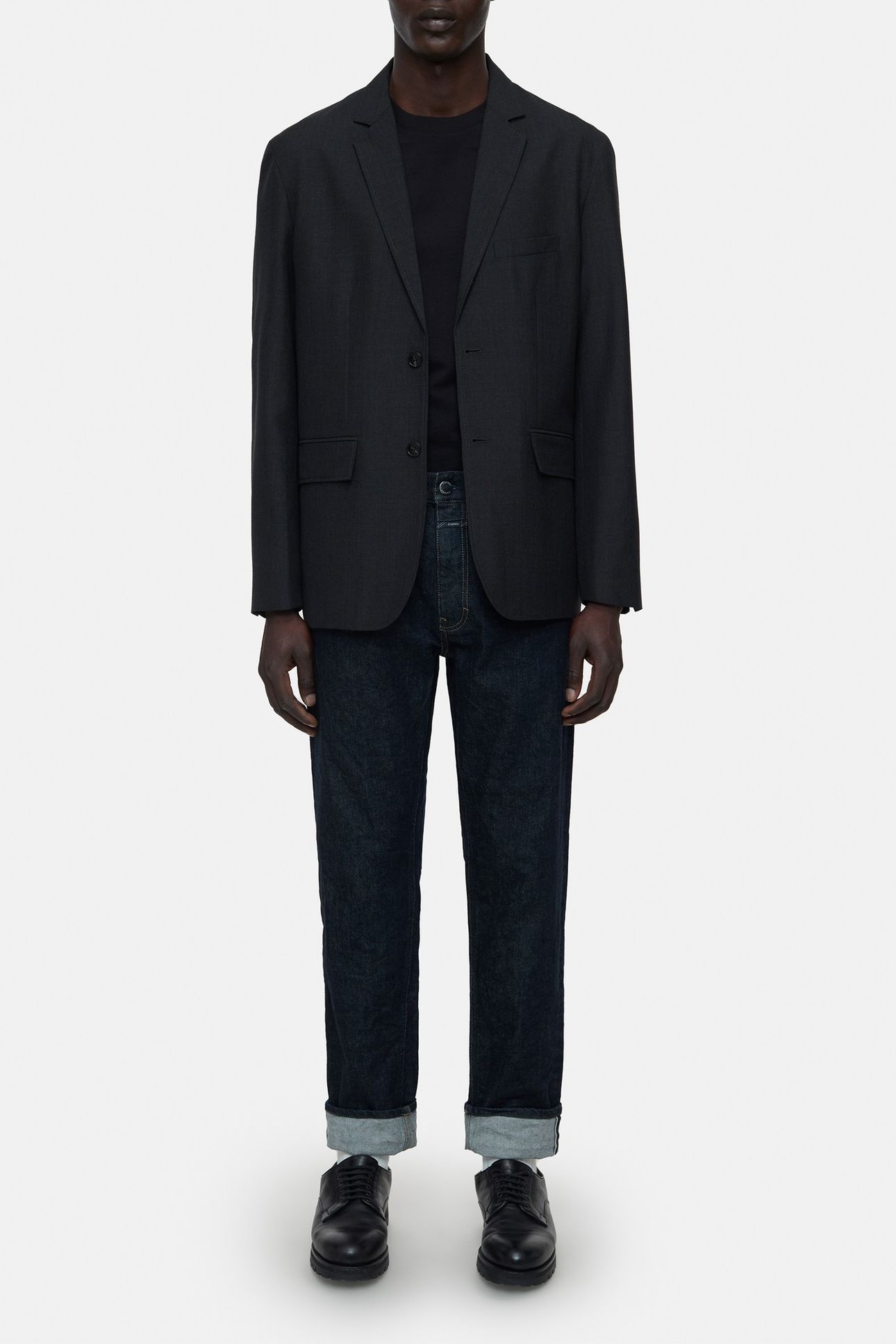 SINGLE BREASTED BLAZER ANTHRACITE MELANGE 2