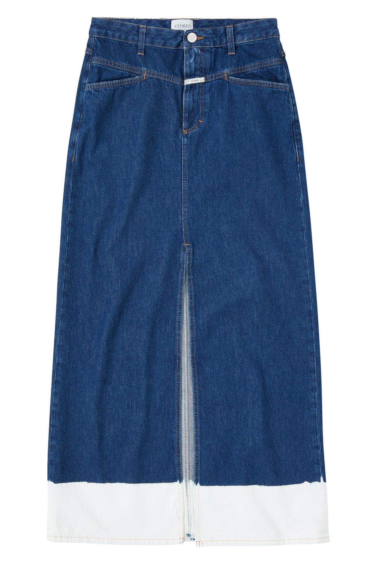 LONG X-POCKET SKIRT MID BLUE 4