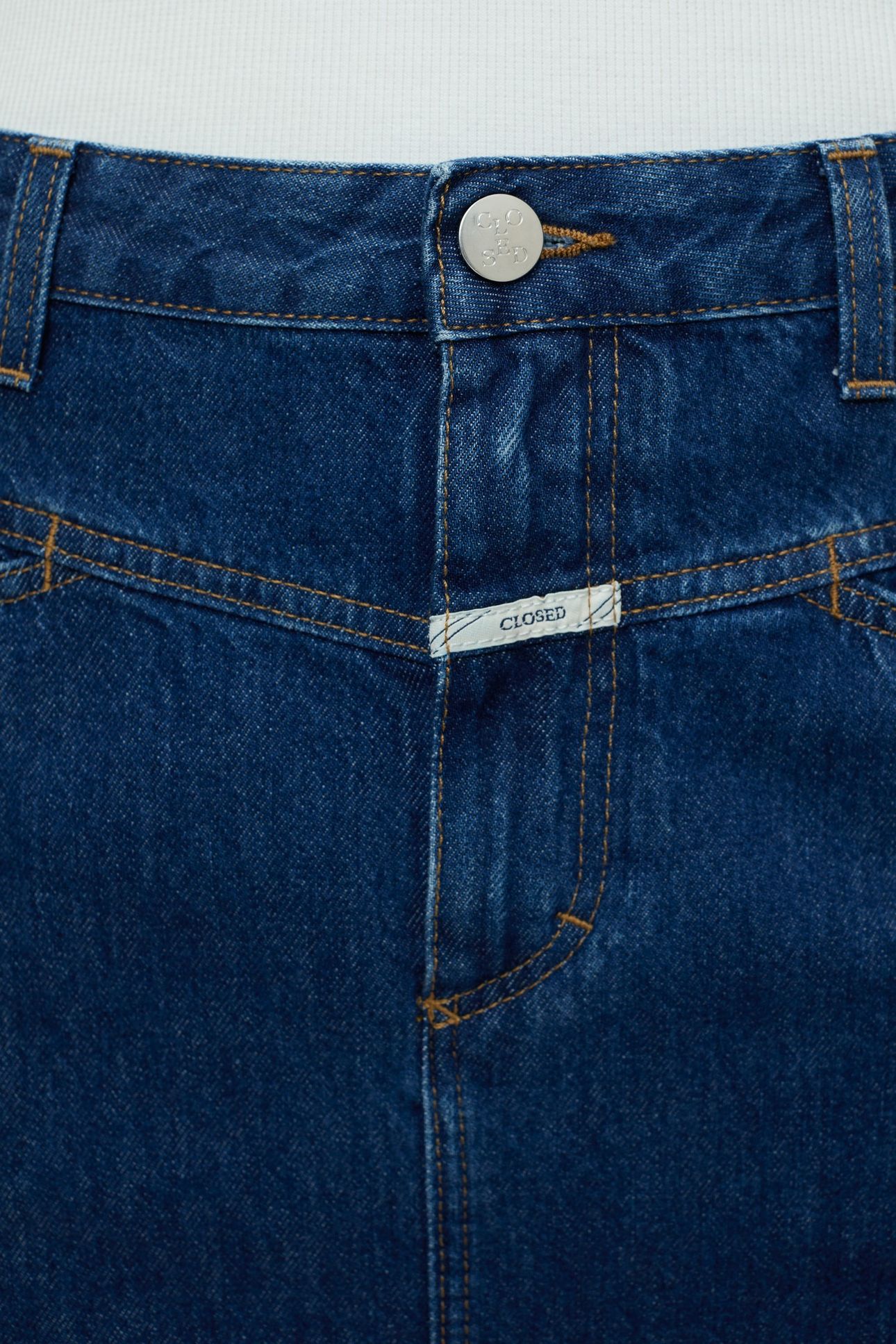 LONG X-POCKET SKIRT MID BLUE 5