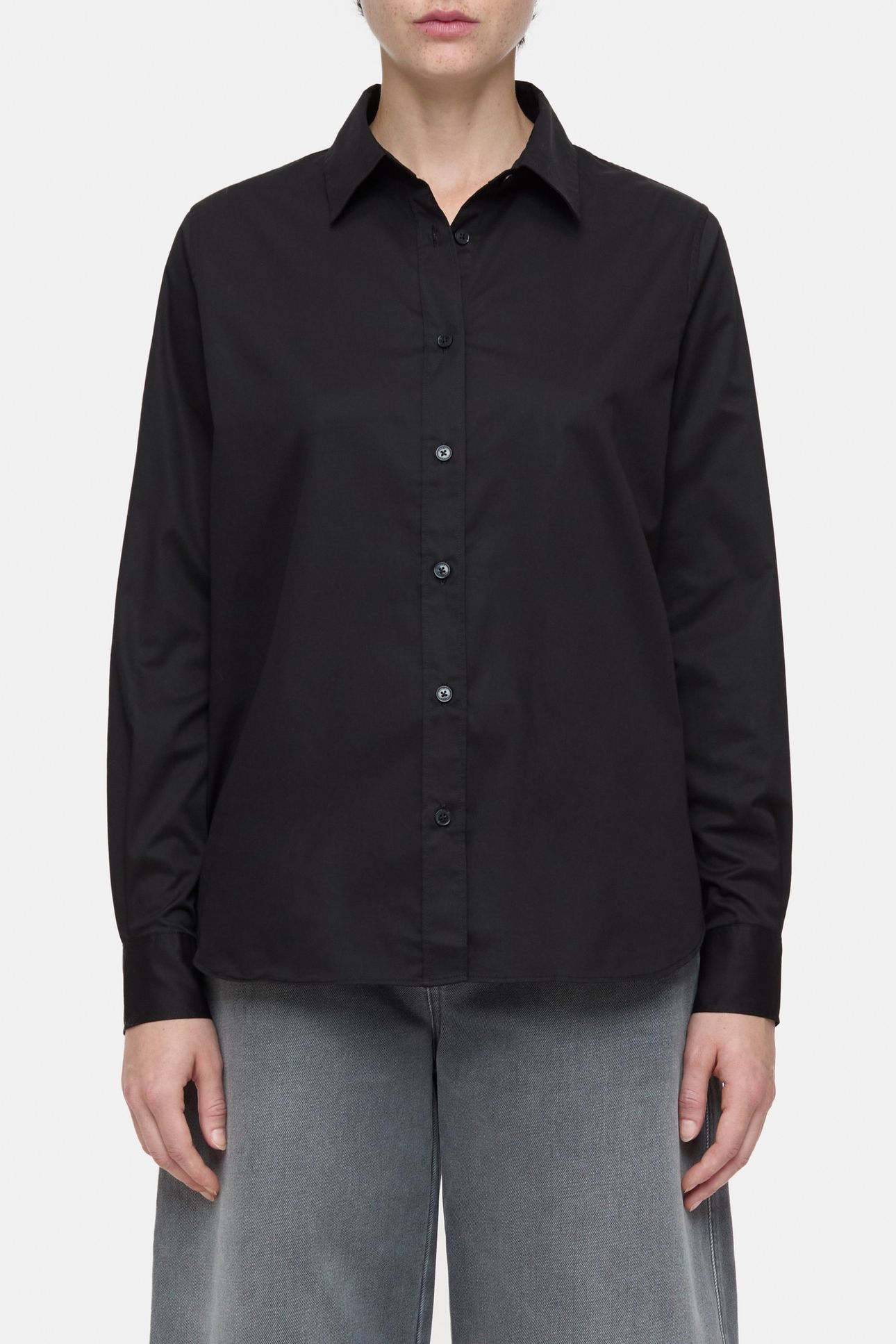 LONG SLEEVE SHIRT & BLOUSES BLACK 1