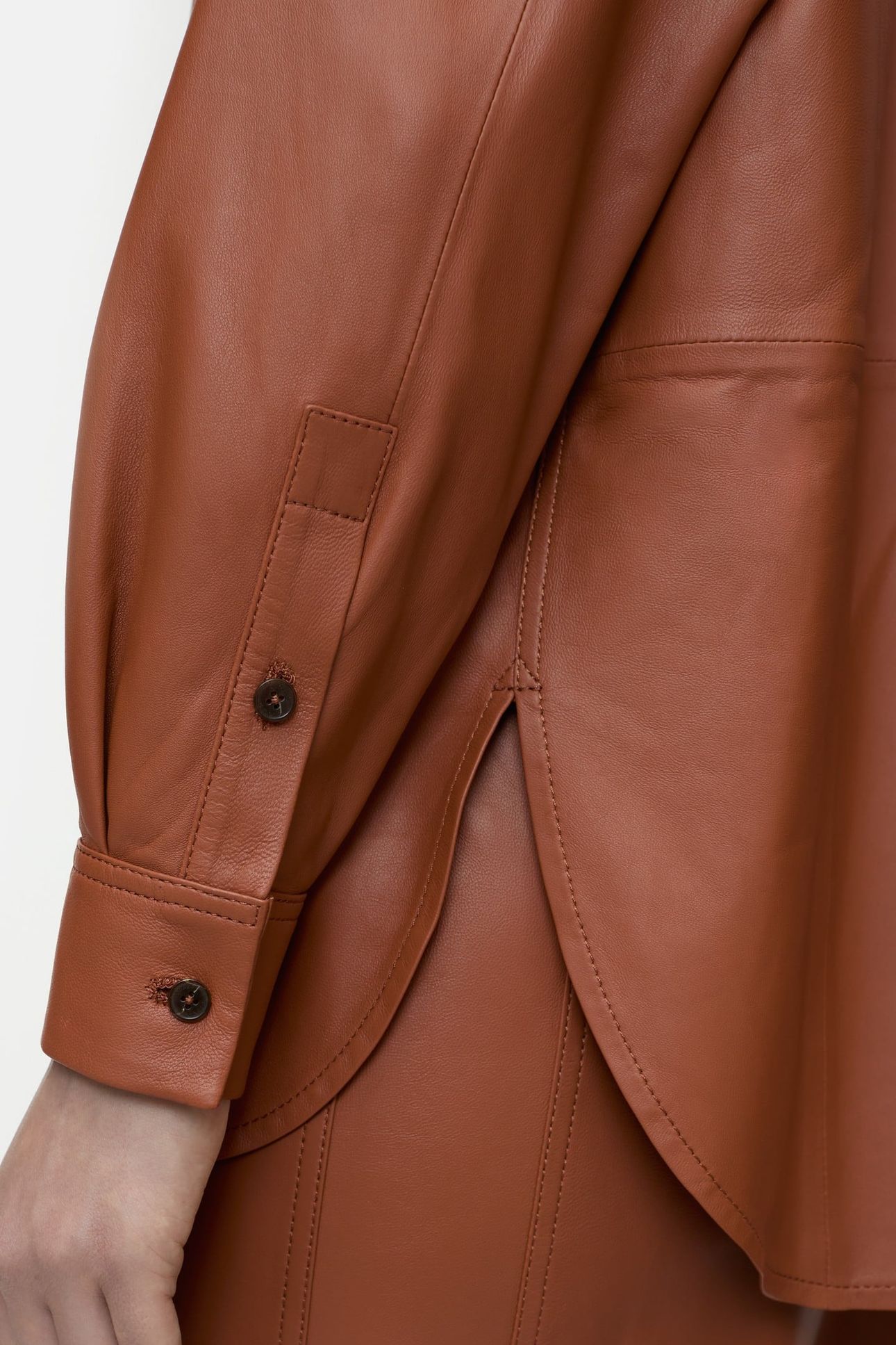 LEATHER SHIRT & BLOUSES FERRO BROWN 6