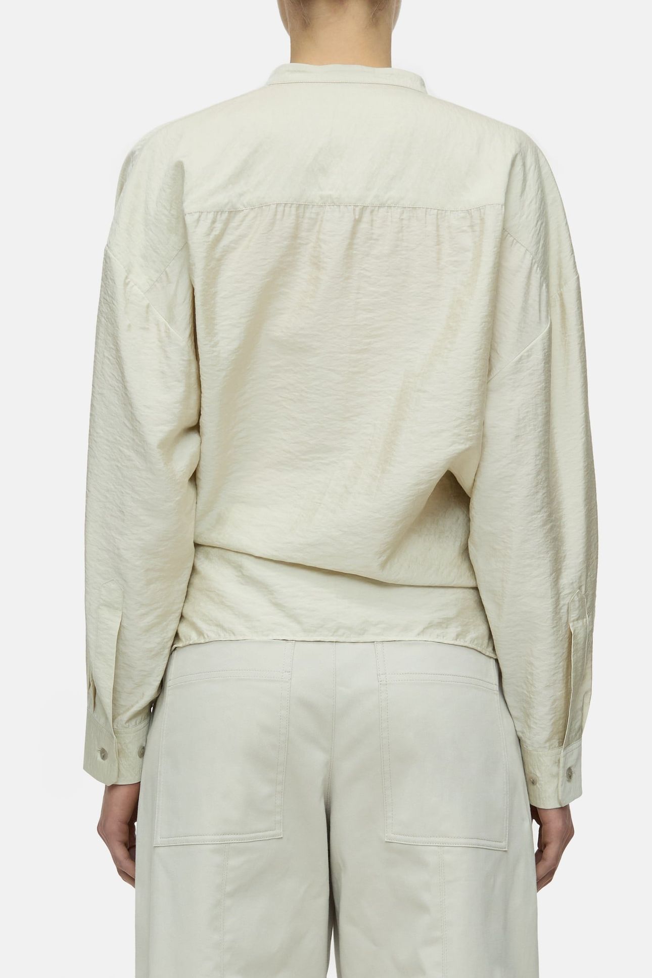 WRAP BLOUSE SHIRT SABBIA BEIGE 3