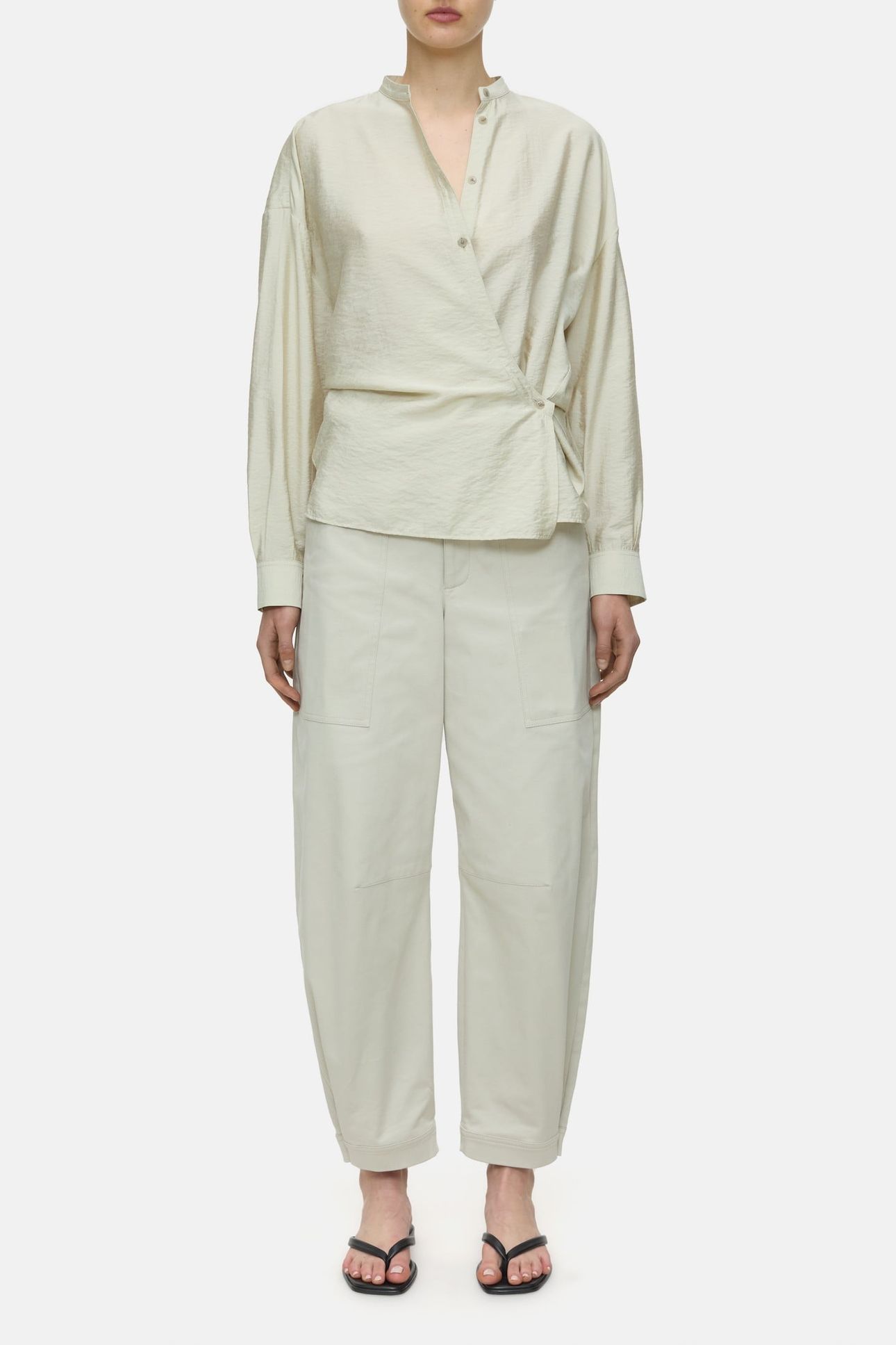 WRAP BLOUSE SHIRT SABBIA BEIGE 2
