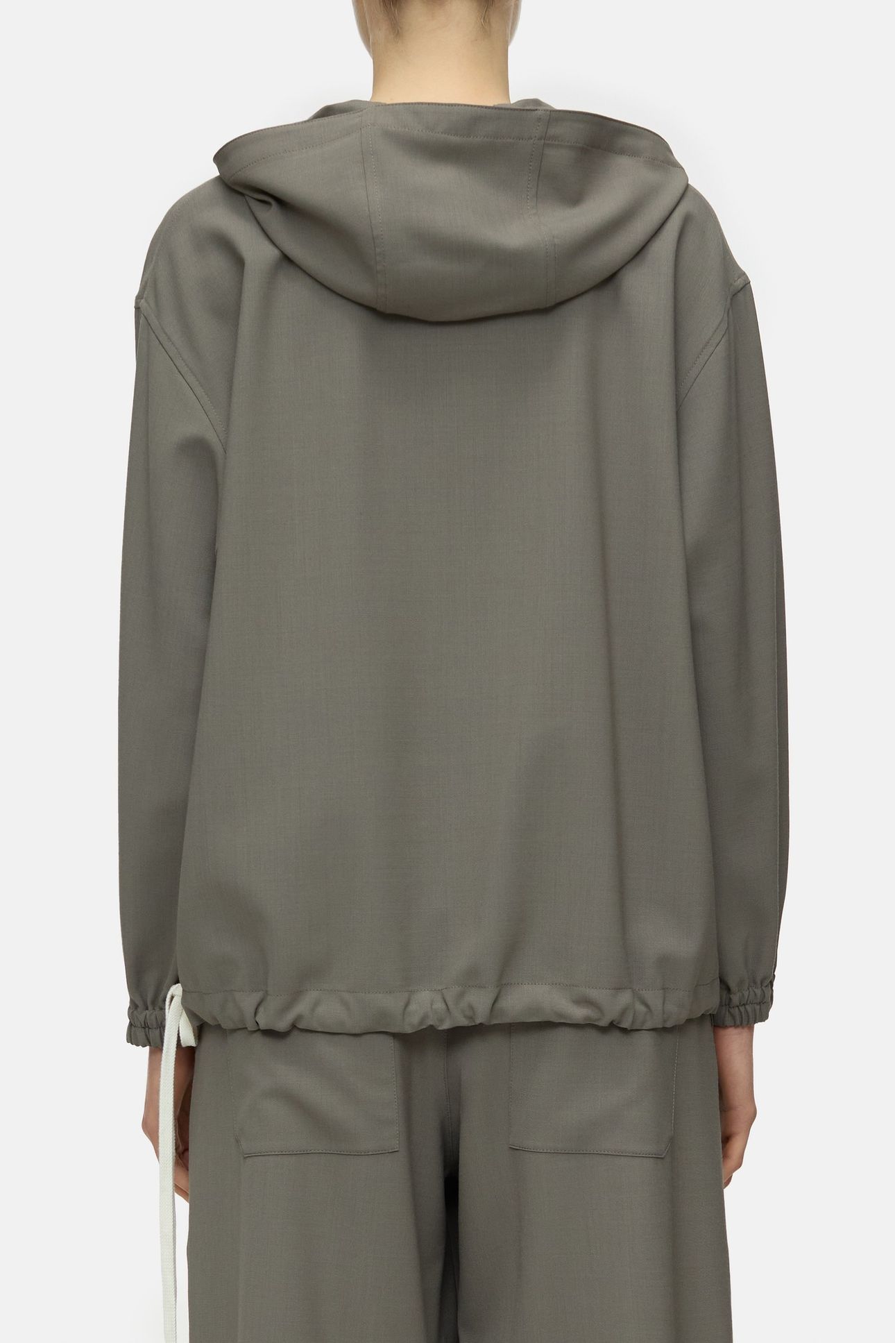 WOVEN HOODIE SHIRTS & BLOUSES HERITAGE GREY 3