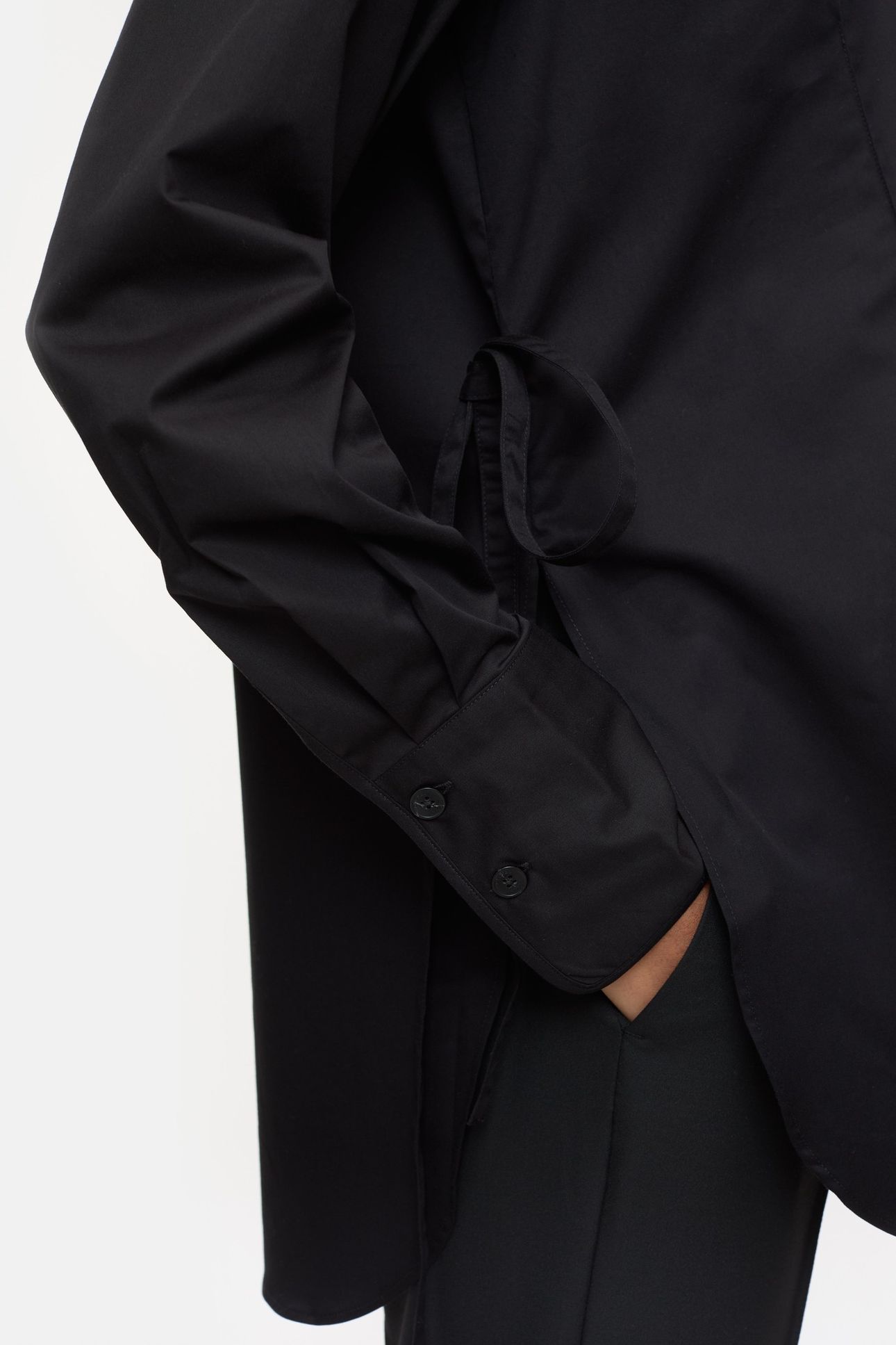 ELONGATED SHIRT & BLOUSES BLACK 4