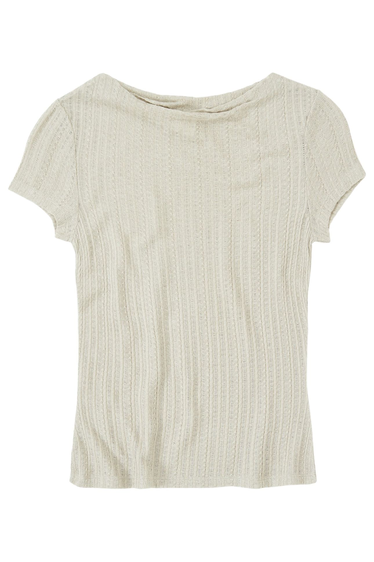 STRAIGHT NECK T-SHIRT T-SHIRTS PASTEL OLIVE 4