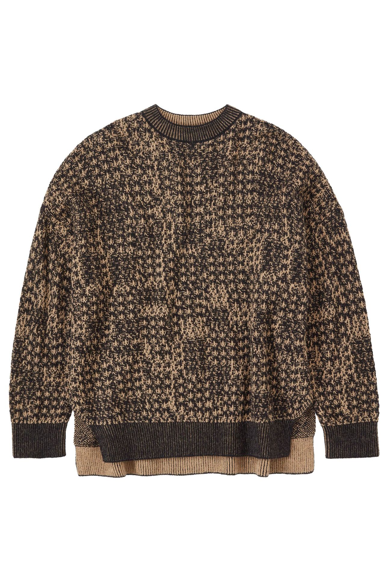 CREW NECK LONG SLEEVE KNITS BISCOTTI BROWN 3