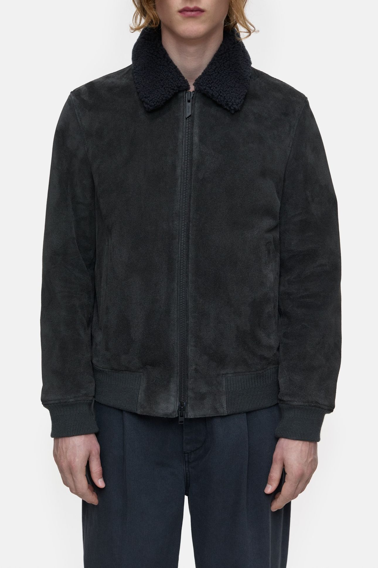 LEATHER JACKET SHADOW BLUE 1