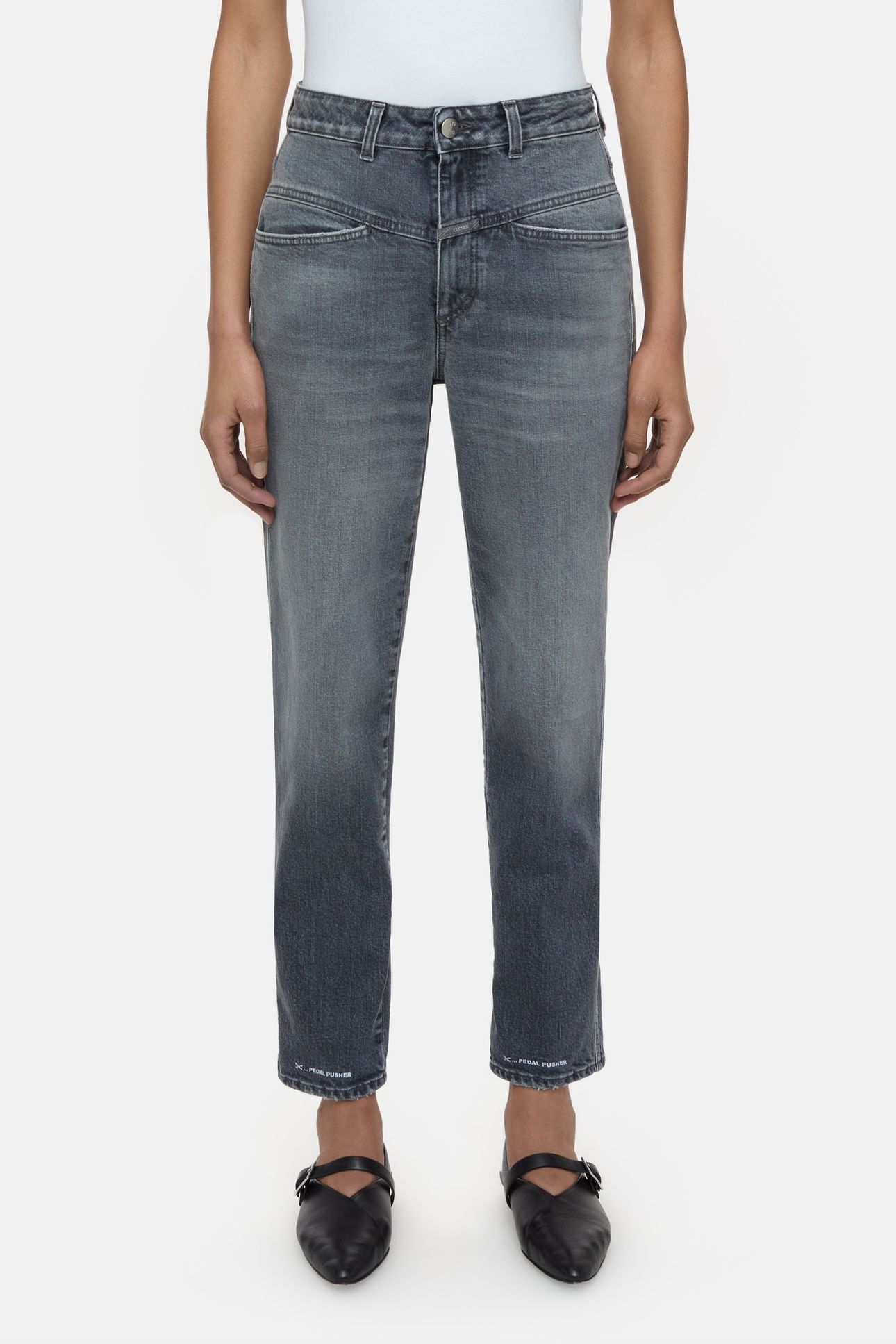 PEDAL PUSHER JEANS MID GREY 1