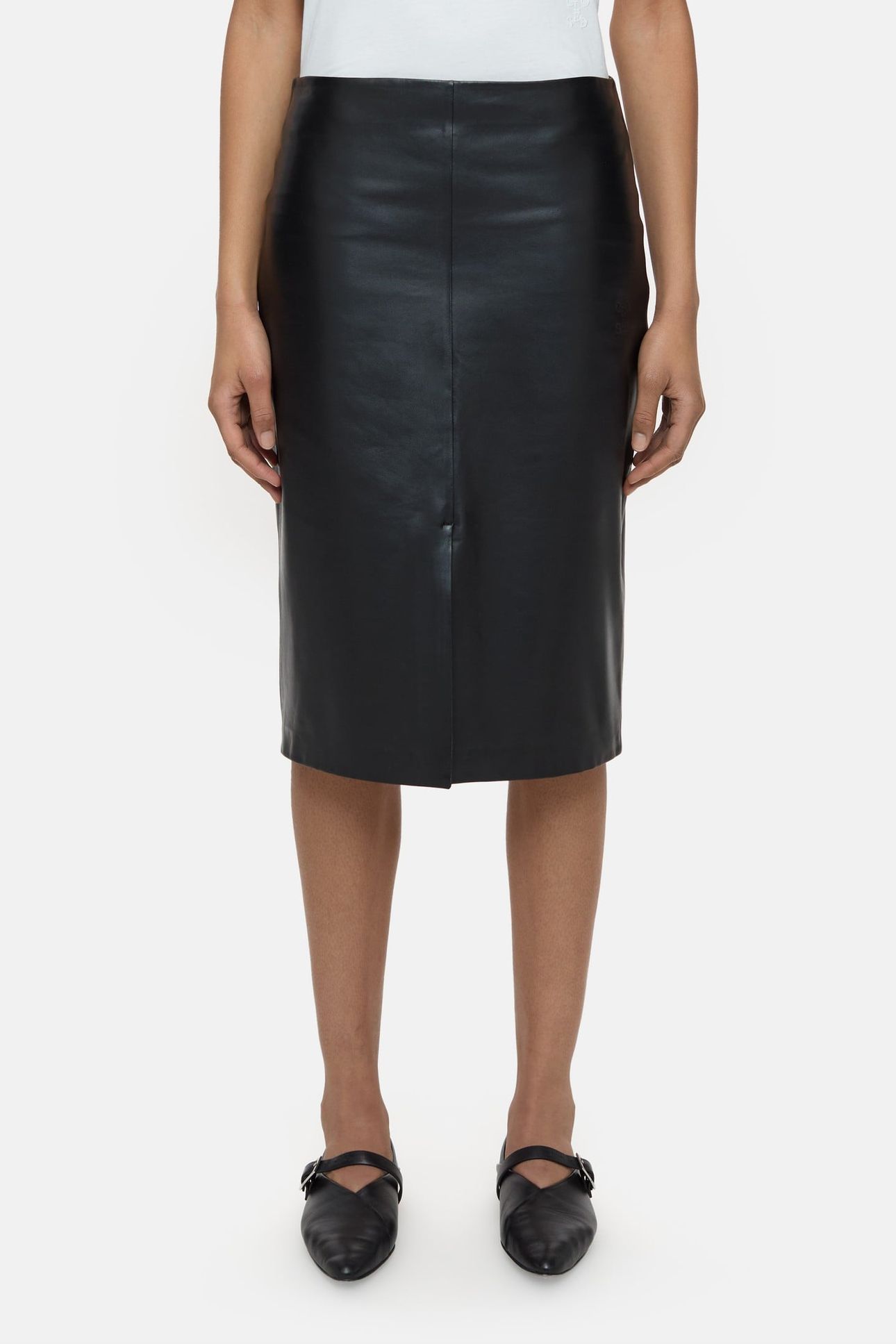 LEATHER SKIRT BLACK 1