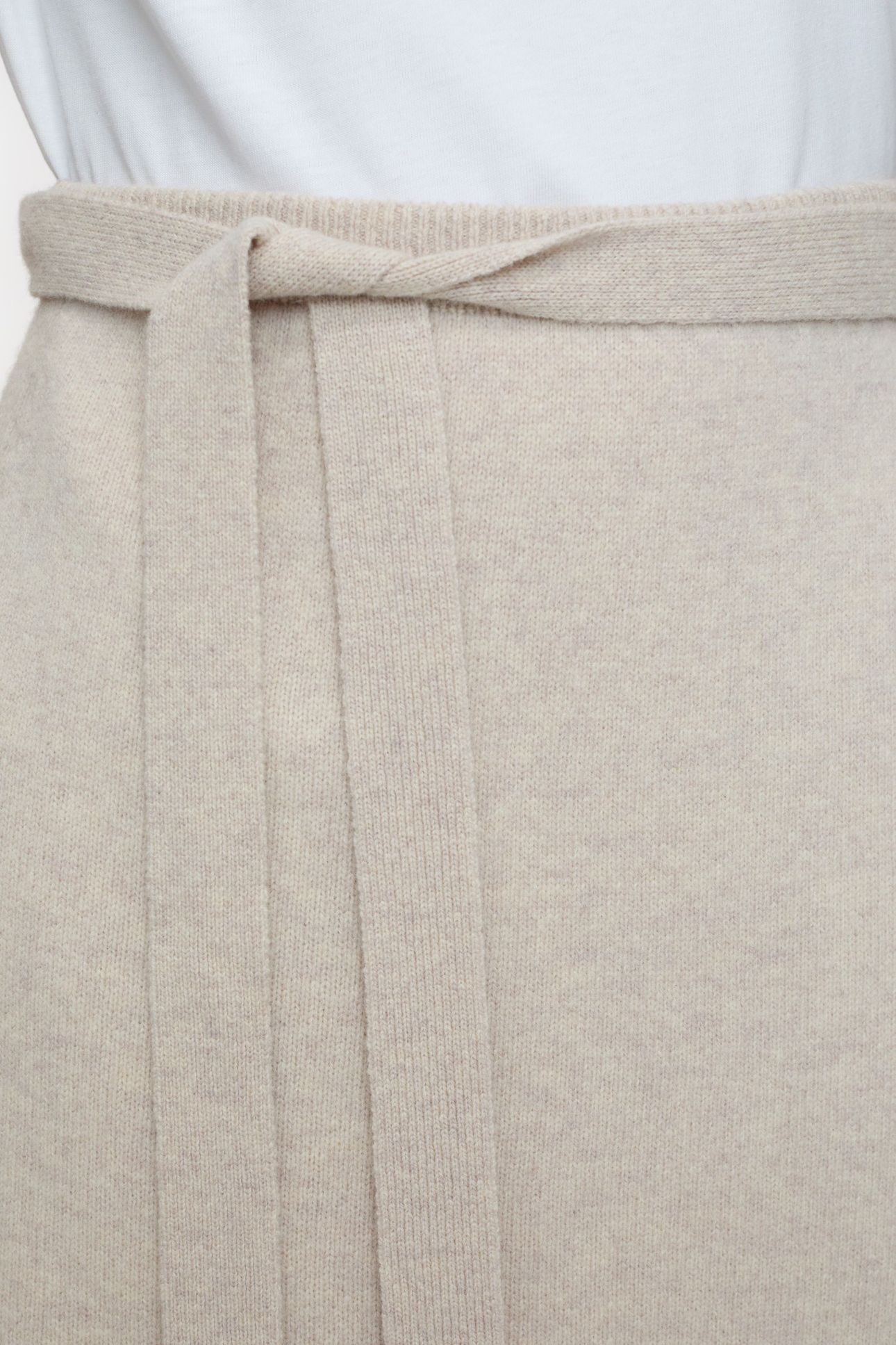 WOOL WRAP SKIRT PEARL BEIGE 3