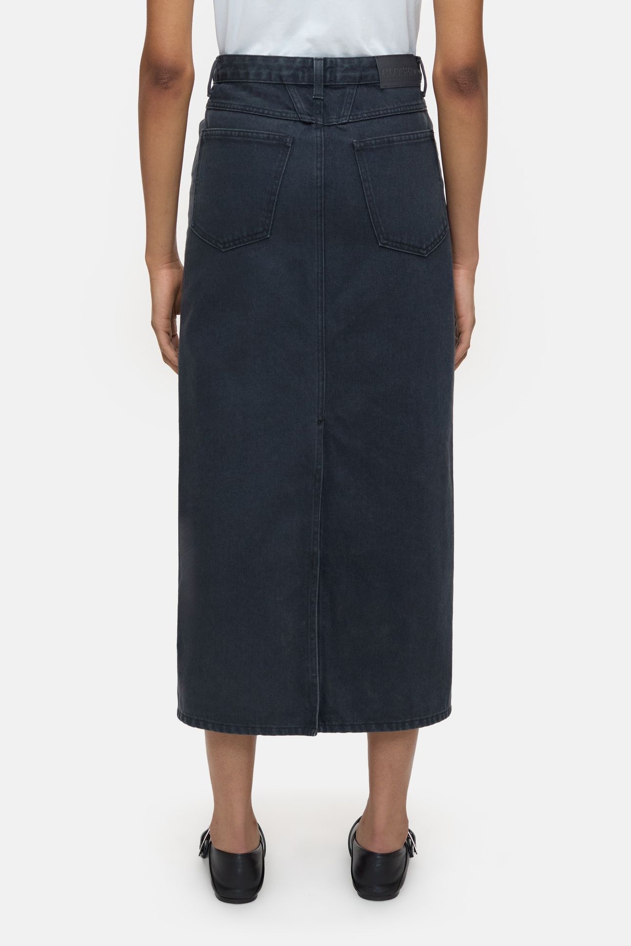SLIM 5-POCKET SKIRT DARK GREY 2