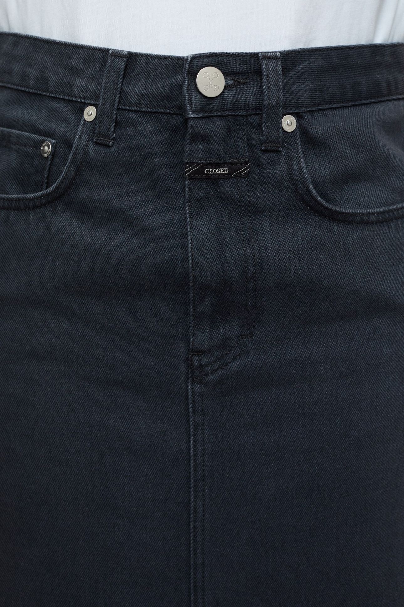 SLIM 5-POCKET SKIRT DARK GREY 4