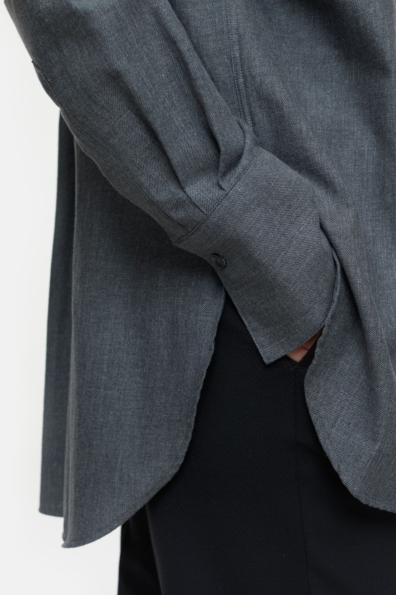 OVERSIZED SHIRT WITH POCKET SHIRTS & BLOUSES DARK GREY MELAN 4