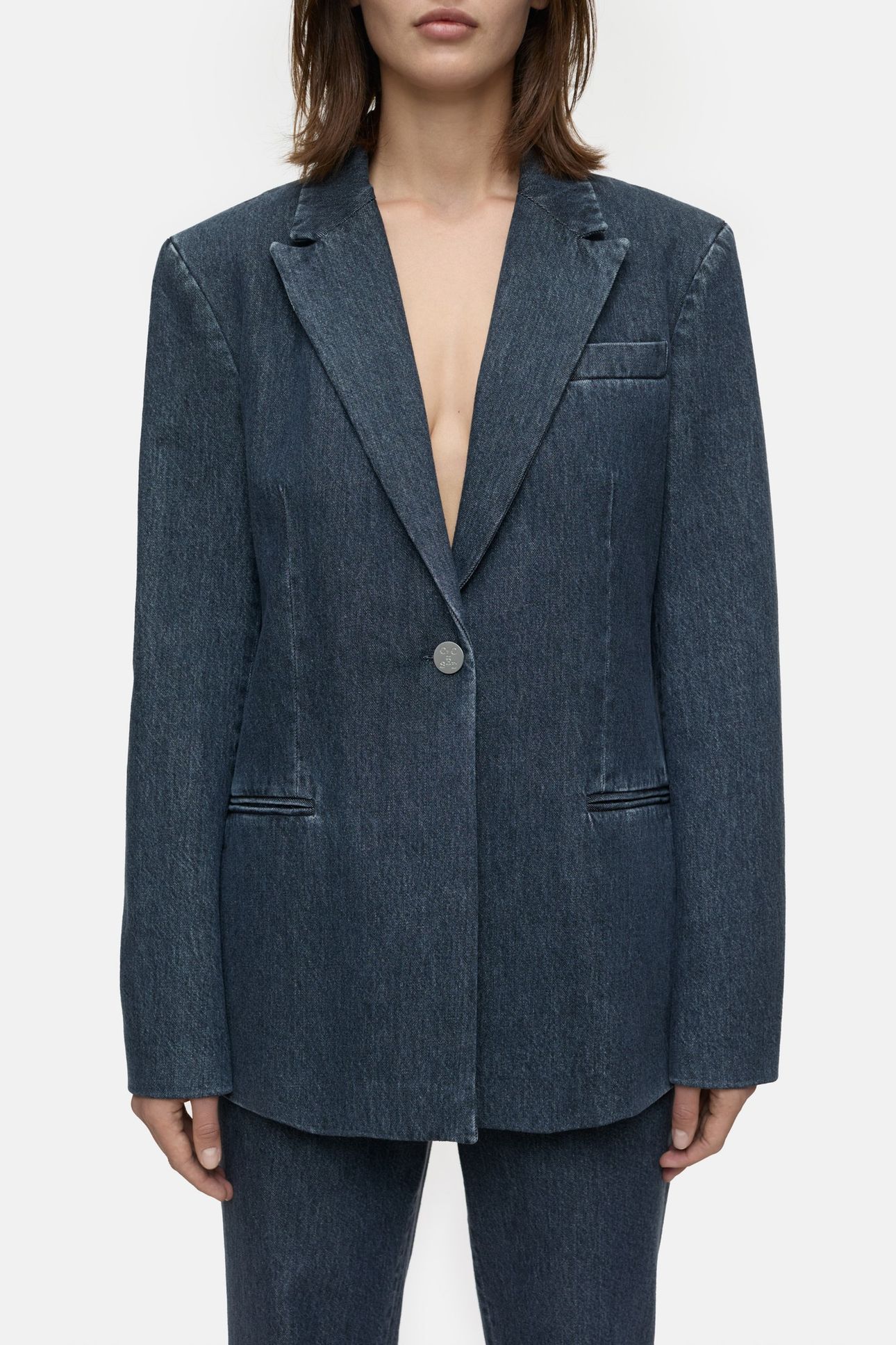 SLIM BLAZER DARK BLUE 1