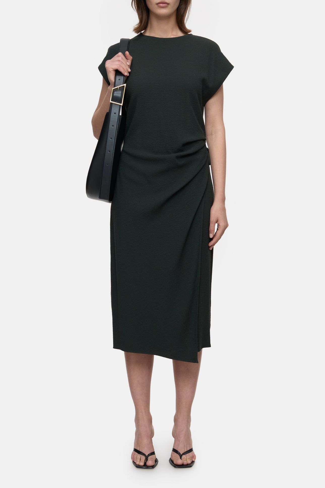DRAPED DRESS IRISH COFFEE 1