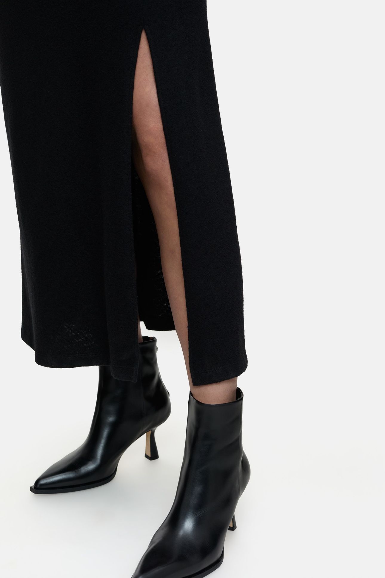 DRAPED DRESS BLACK 4