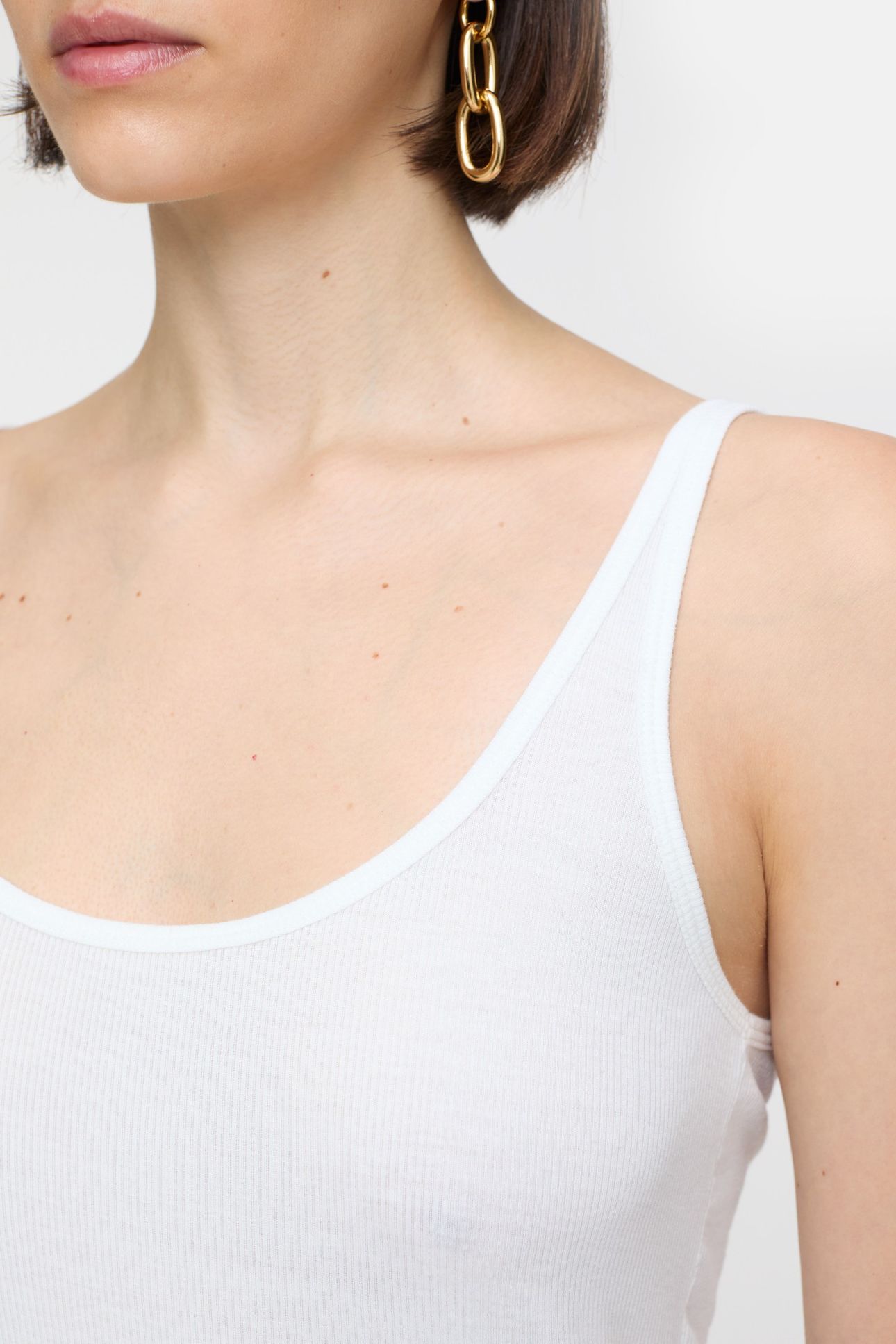 STRAP TOP T-SHIRTS WHITE 5