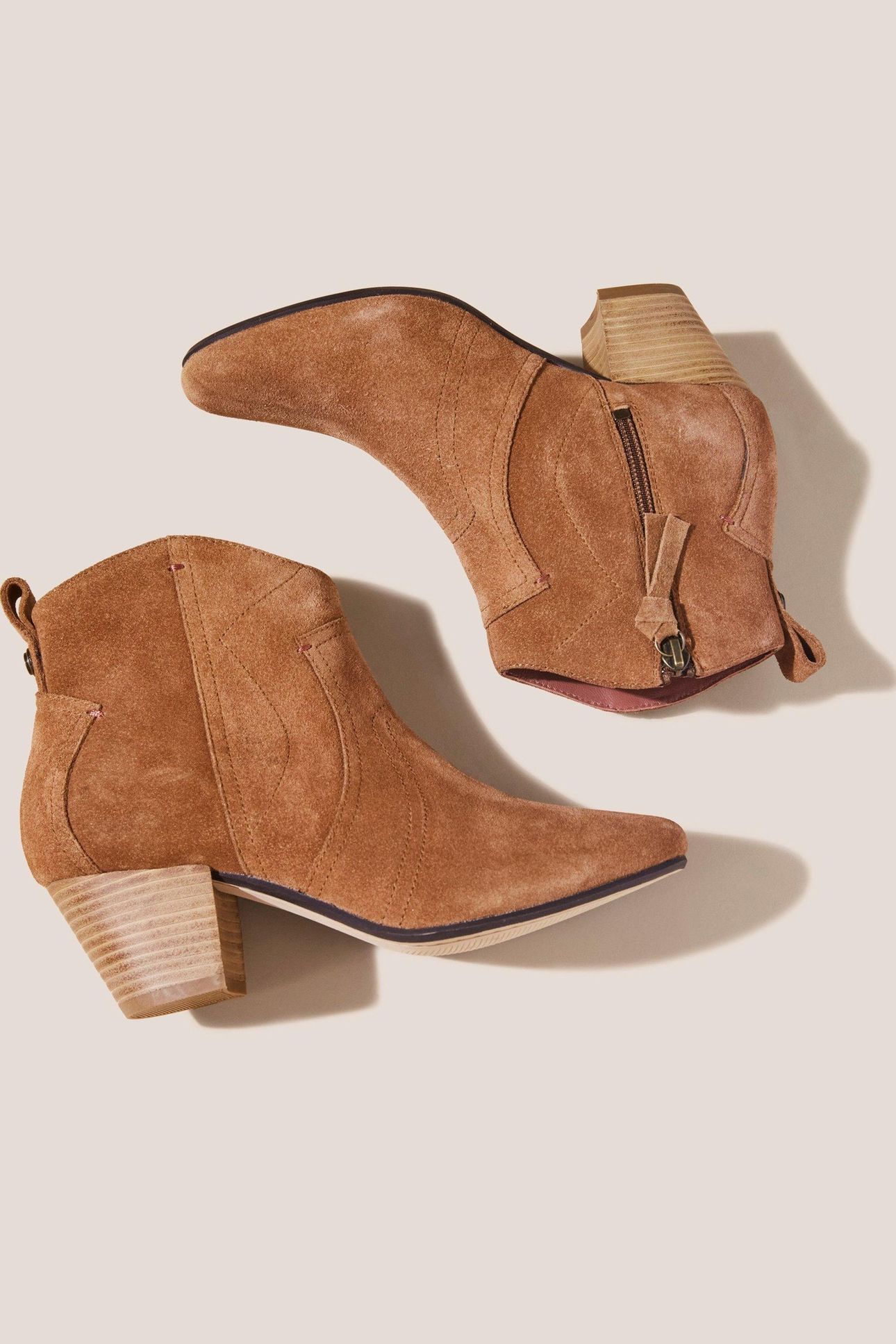 WILHELMINA WESTERN BOOT MID TAN 1