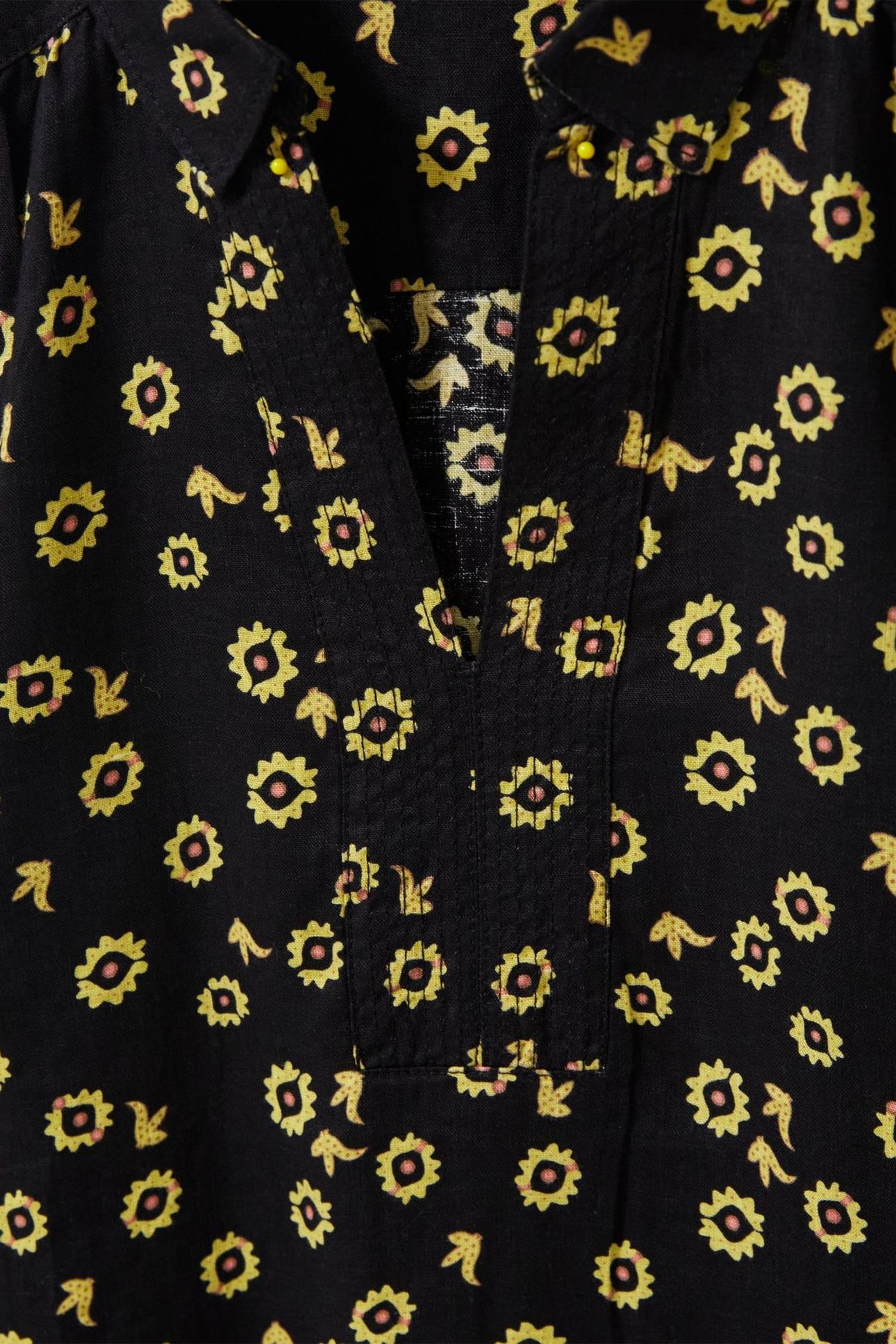 BLAIRE LINEN TUNIC BLACK MULTI 4