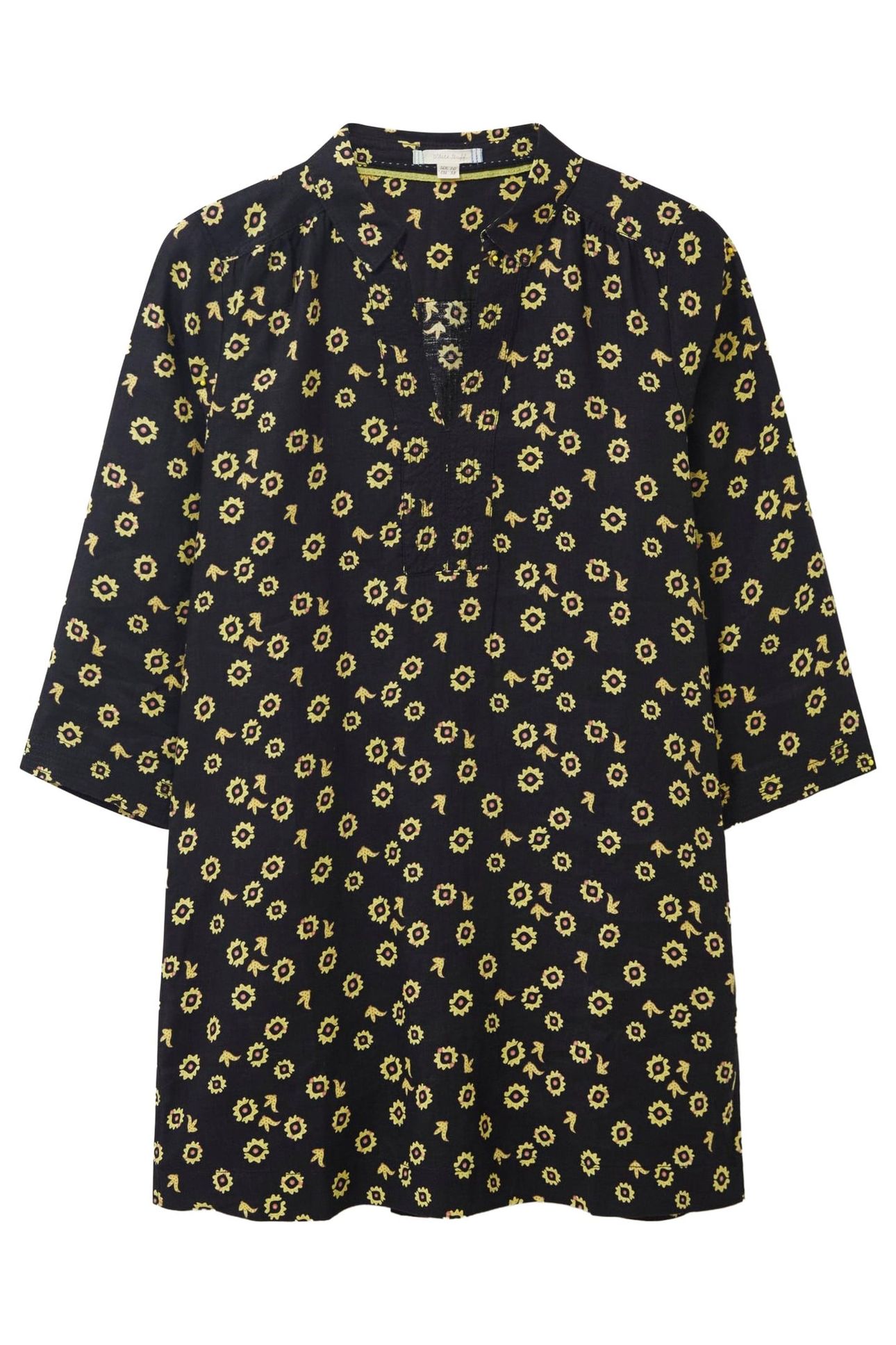 BLAIRE LINEN TUNIC BLACK MULTI 3