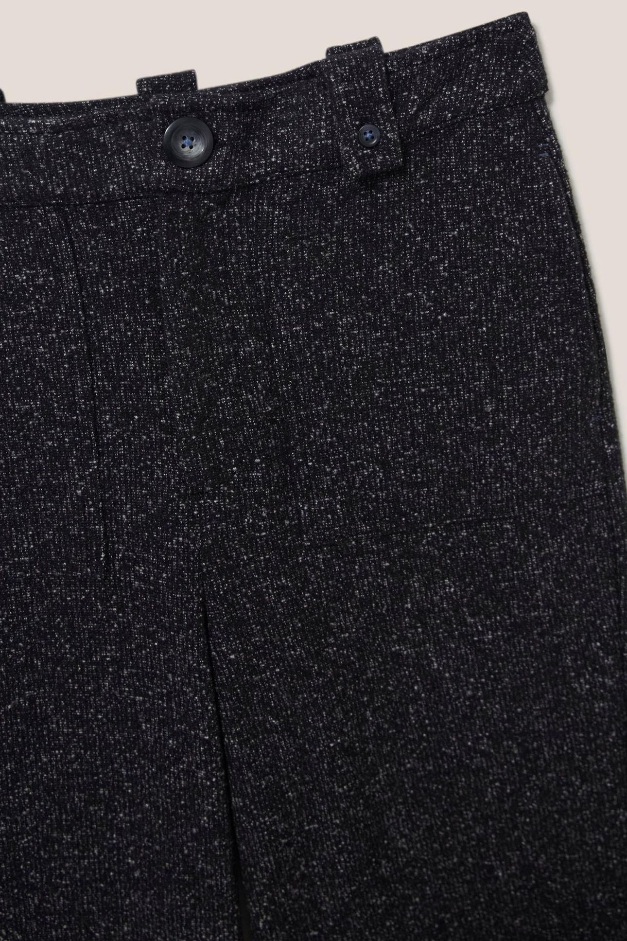 BELLE TWEEDY WIDE LEG TROUSER CHARCOAL GREY 4