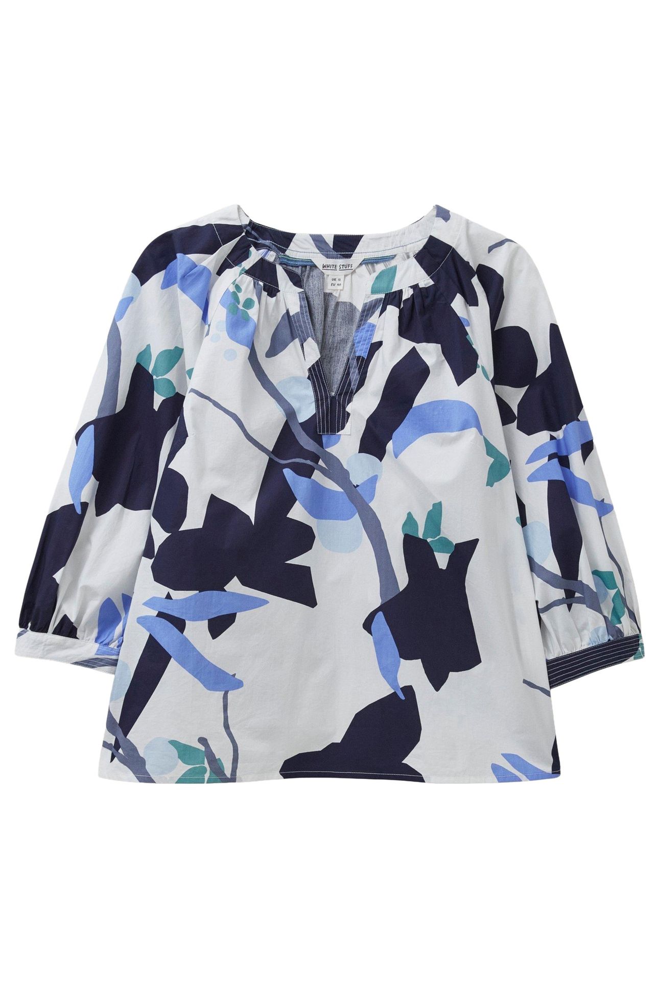 JEMIMA COTTON TOP IVORY MULTI 1