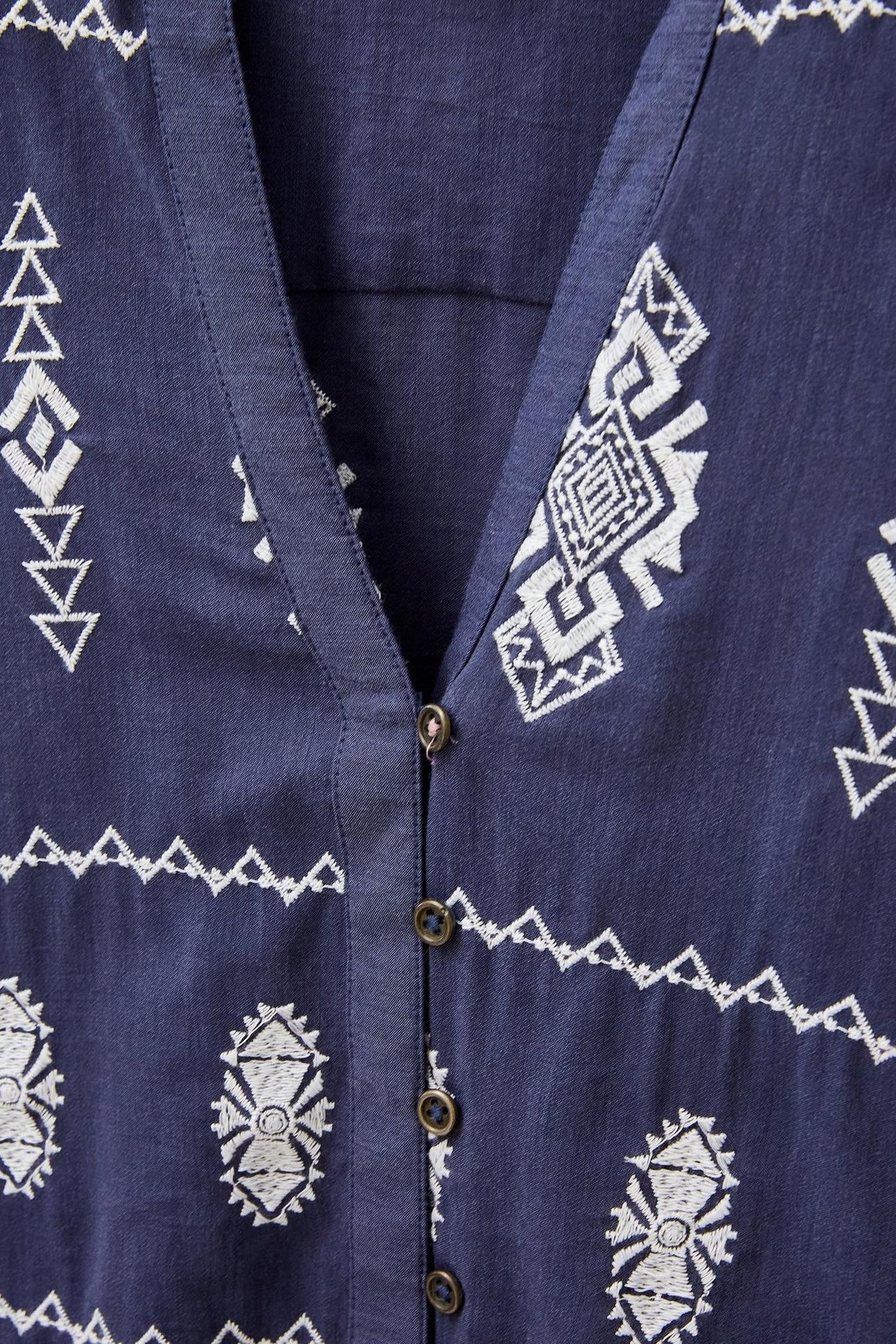 KATE EMBROIDERED SHIRT GREY MULTI 4