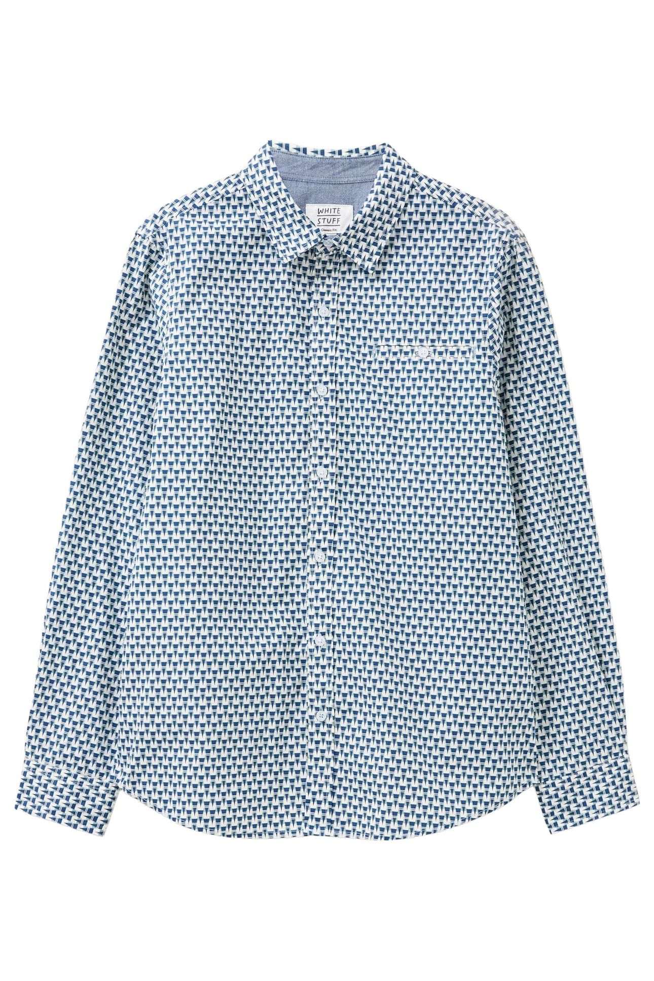 GEO ABSTRACT PRINTED SHIRT BLUE PRINT 2