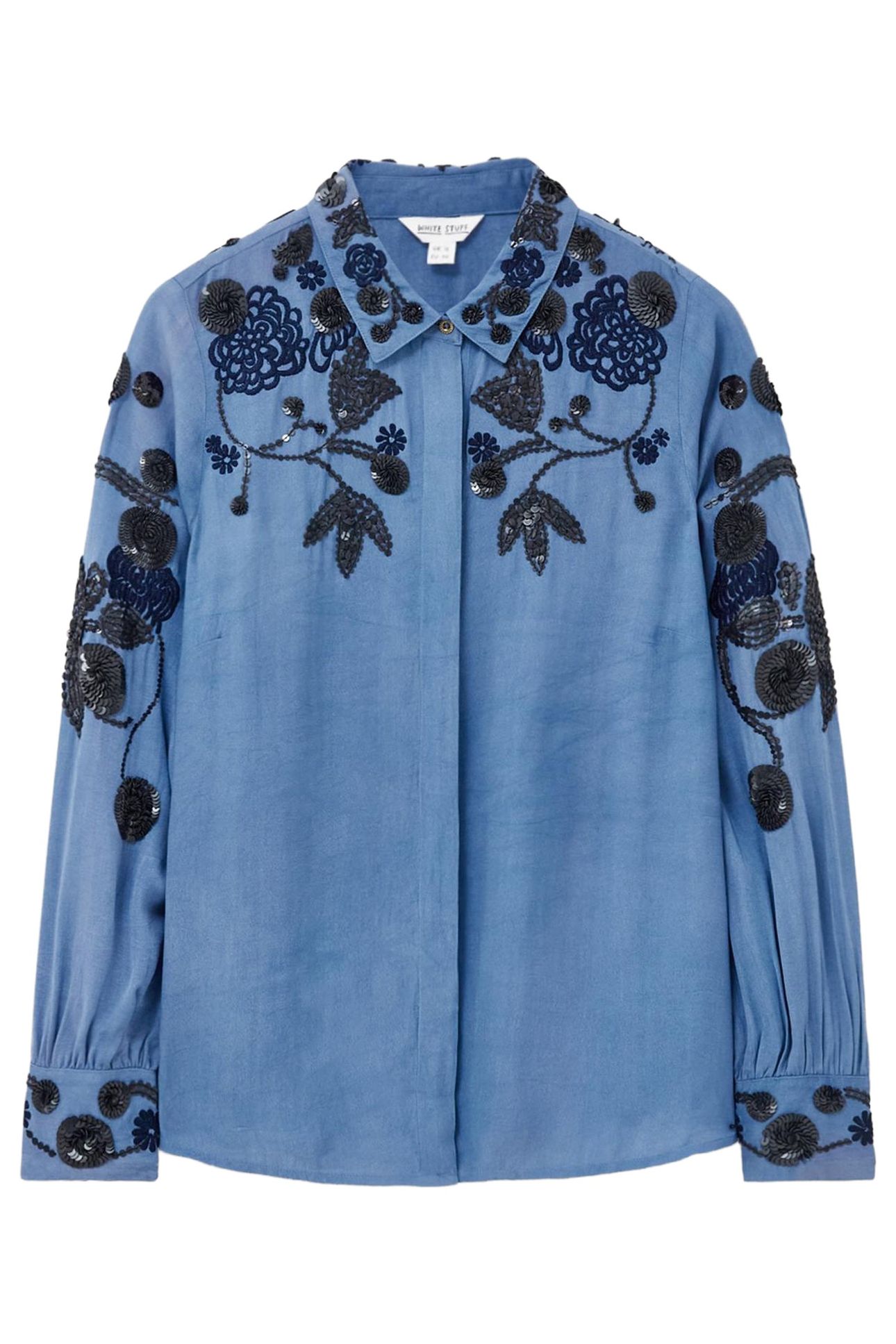 ARDEN SEQUIN SHIRT BLUE MULTI 2