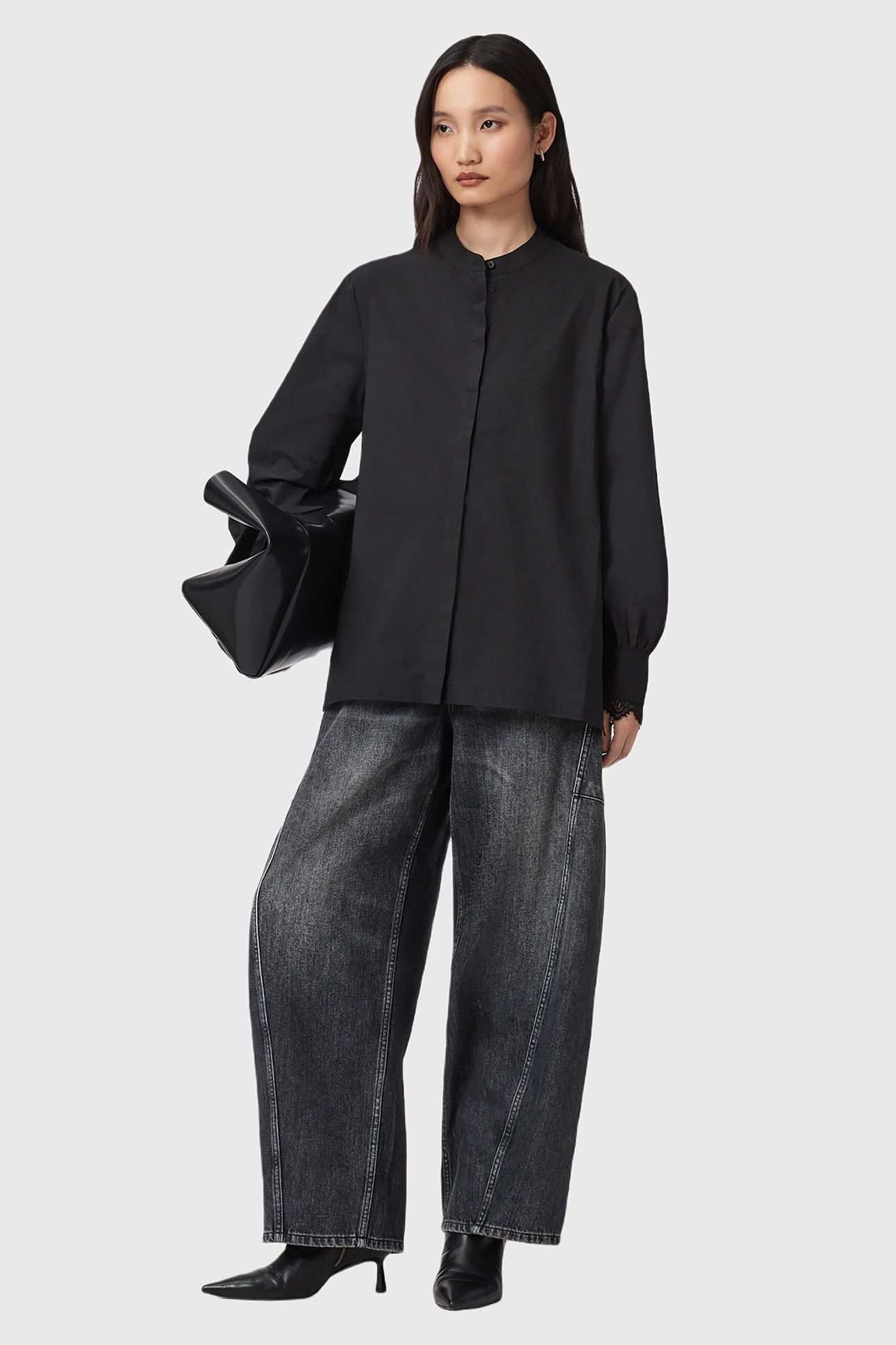 ETHEL LACE SHIRT BLACK 3