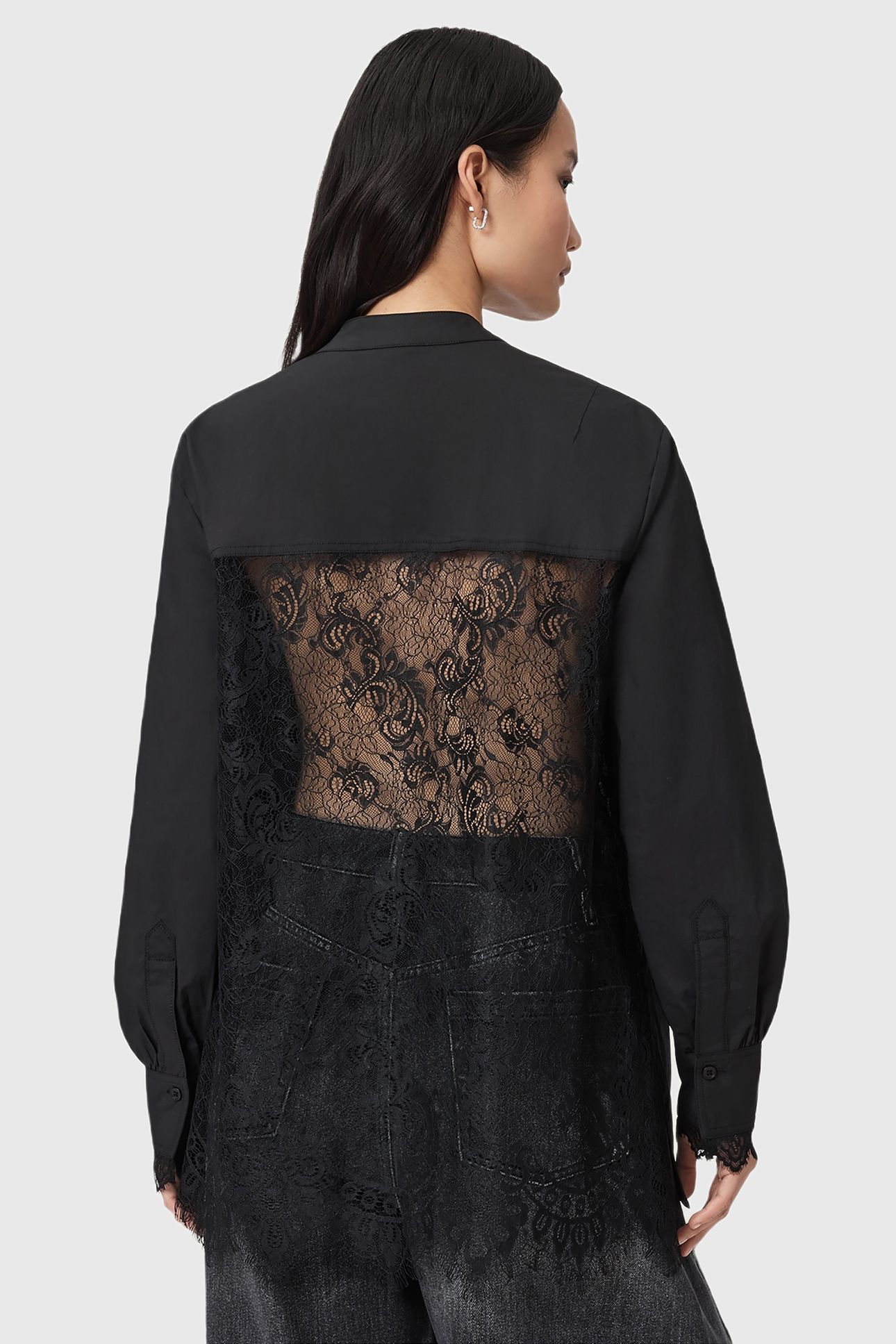 ETHEL LACE SHIRT BLACK 4