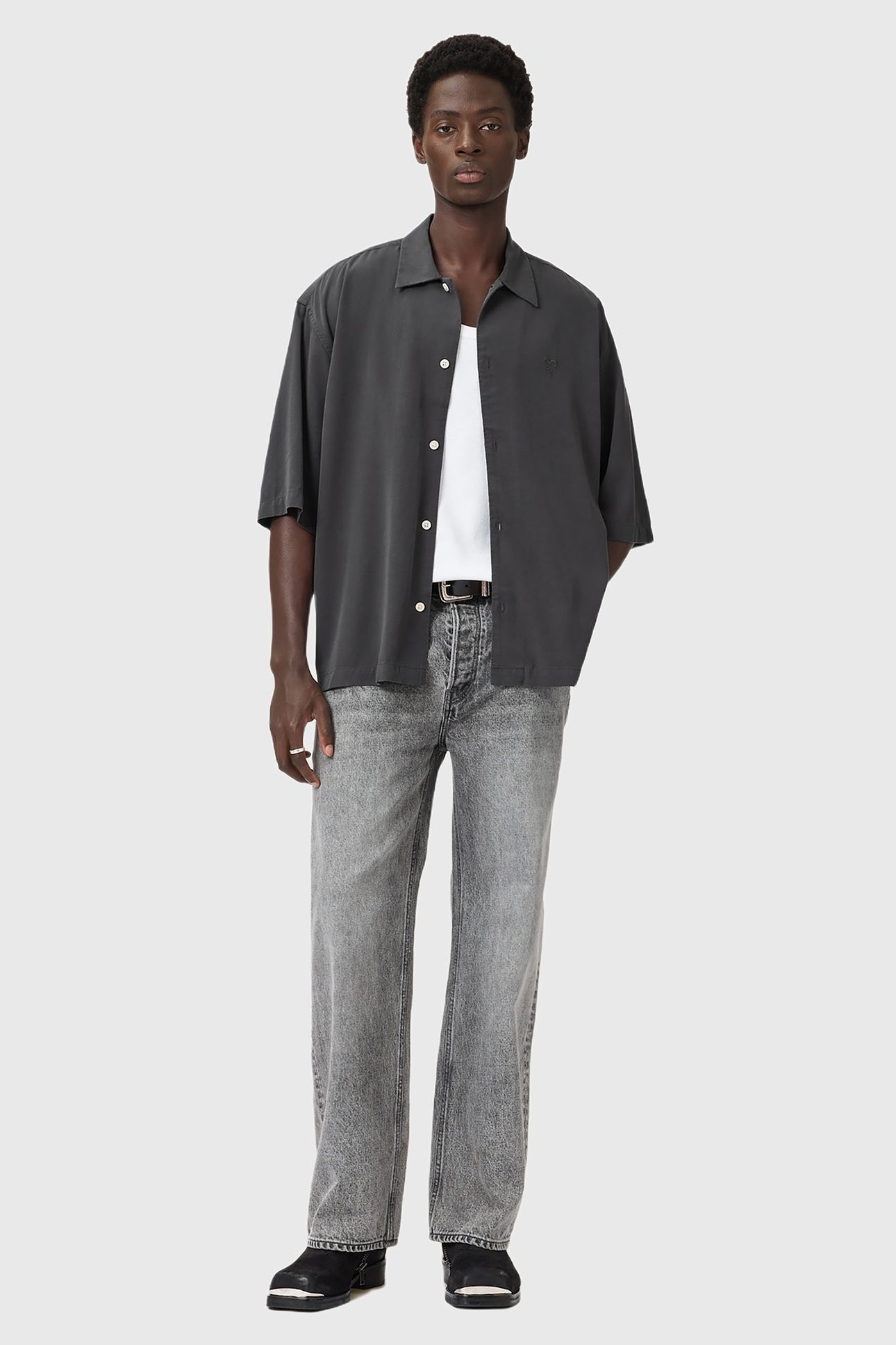 RIALTO SS SHIRT RAVEN GREY 2