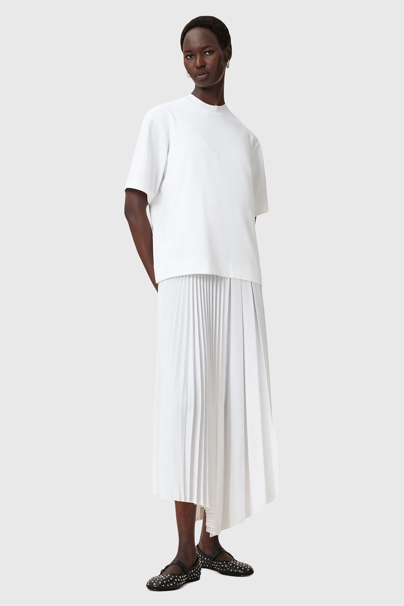 JAX TEE DRESS CHALK WHITE 1
