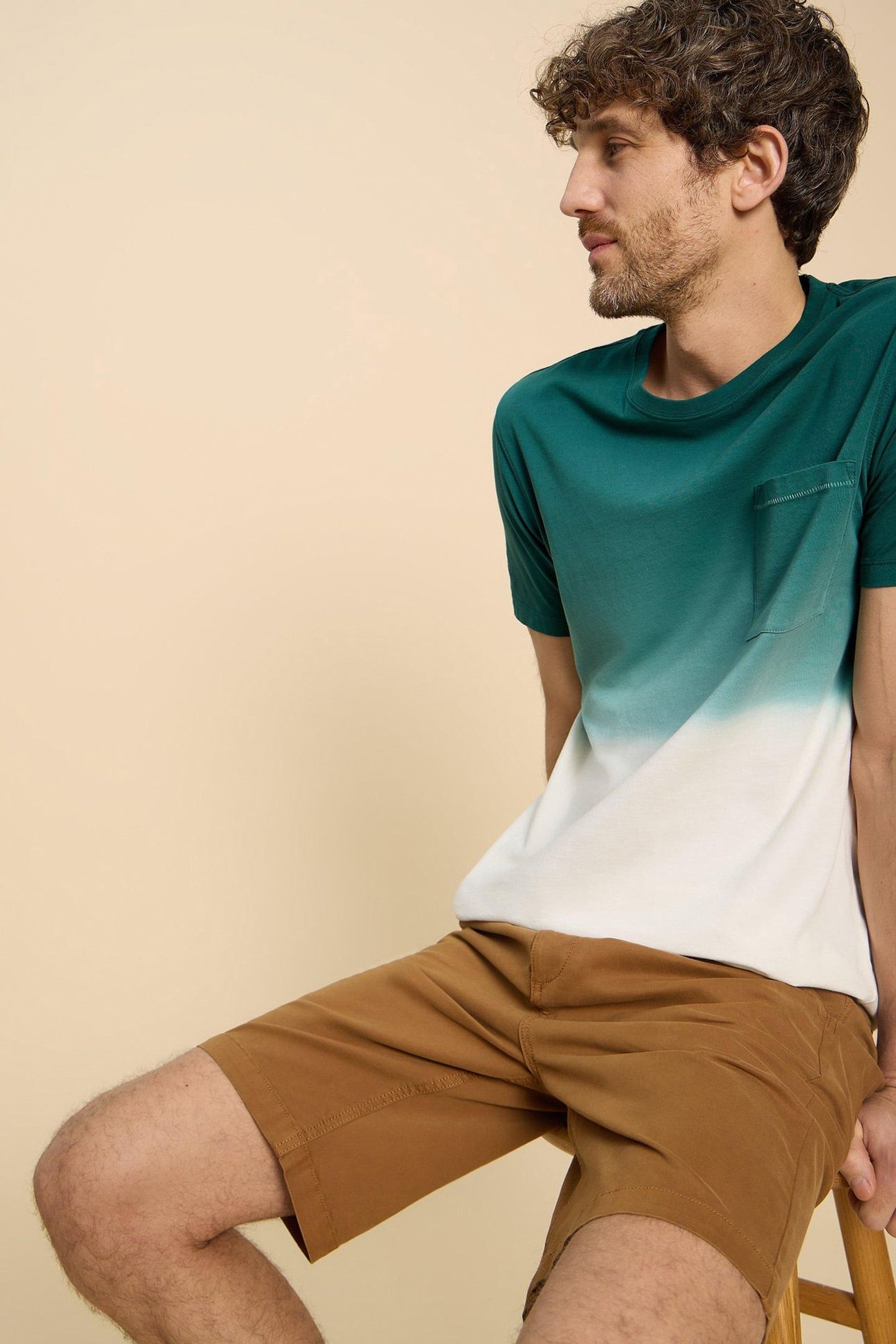 ABERSOCH DIP DYE SS TEE TEAL MULTI 4
