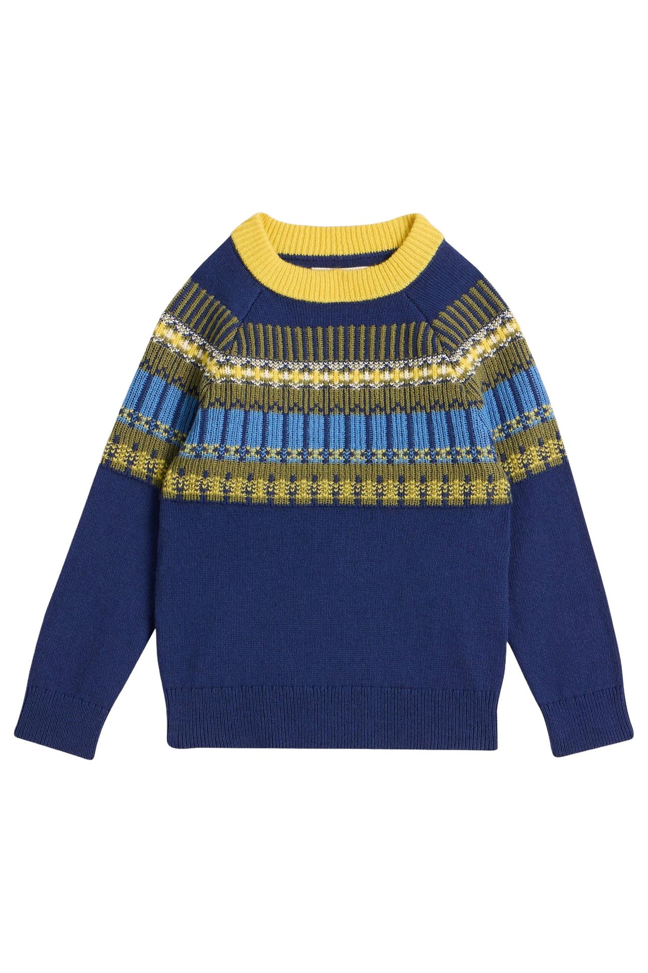 FAIRISLE YOKE JUMPER DARK NAVY 2