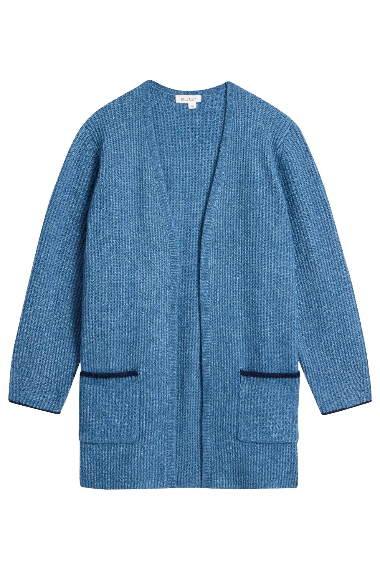 EMMIE LONGLINE CARDI MID BLUE 2