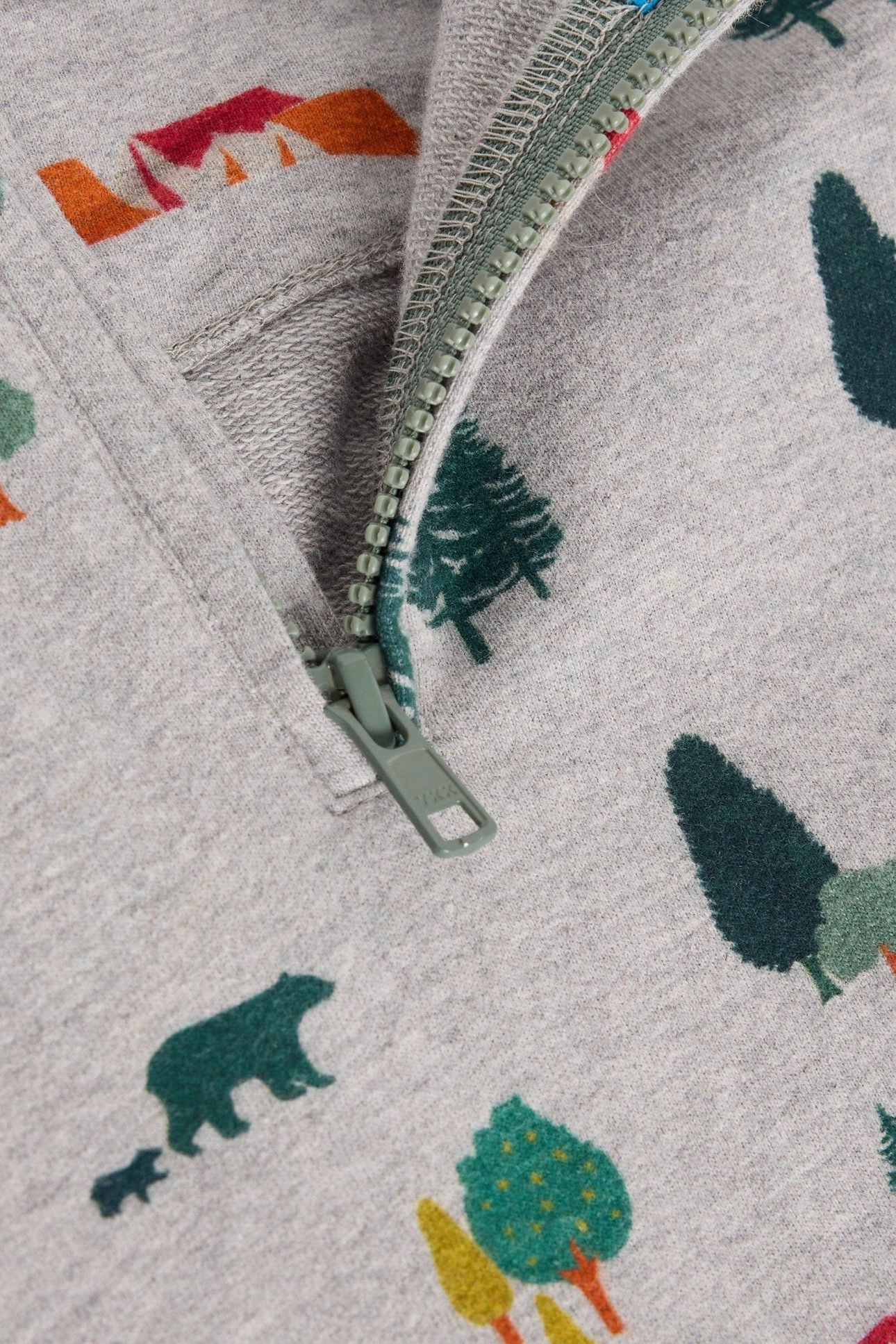 JACK WOODLAND FUNNEL SWEAT GREY MULTI 2