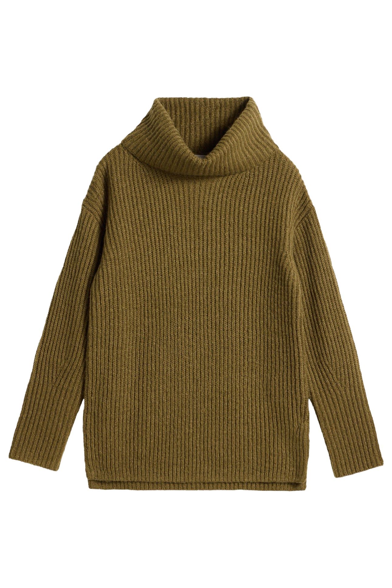 ROLL NECK JUMPER KHAKI GREEN 2