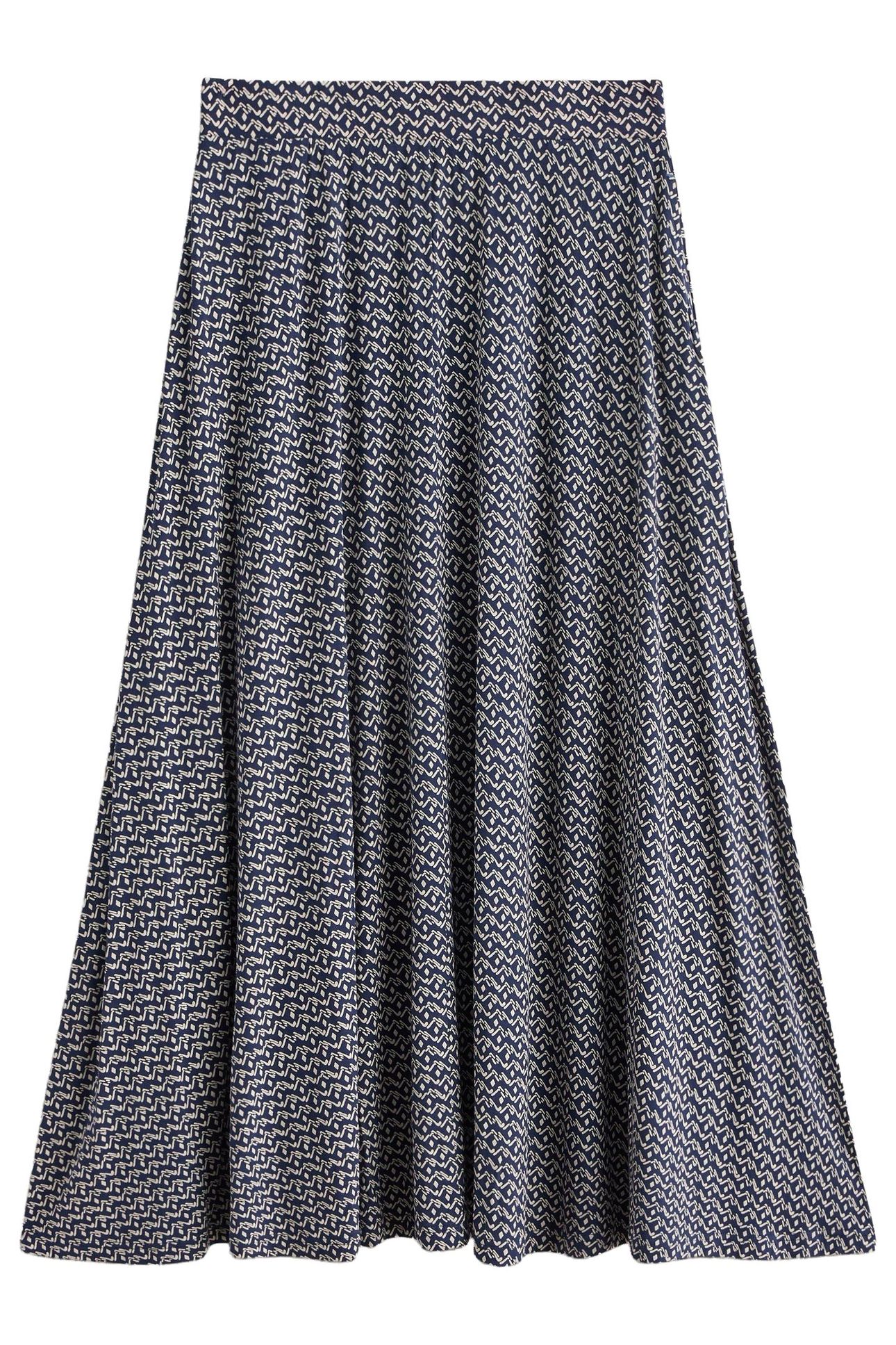 JADA JERSEY MAXI SKIRT NAVY PRINT 3