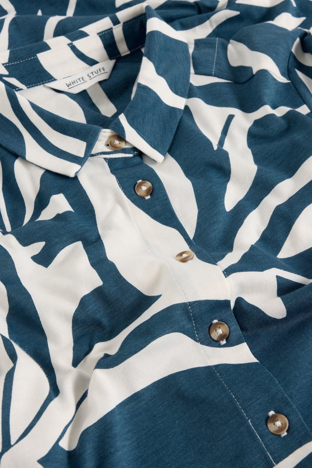 RUA JERSEY SHIRT DRESS NAVY PRINT 4