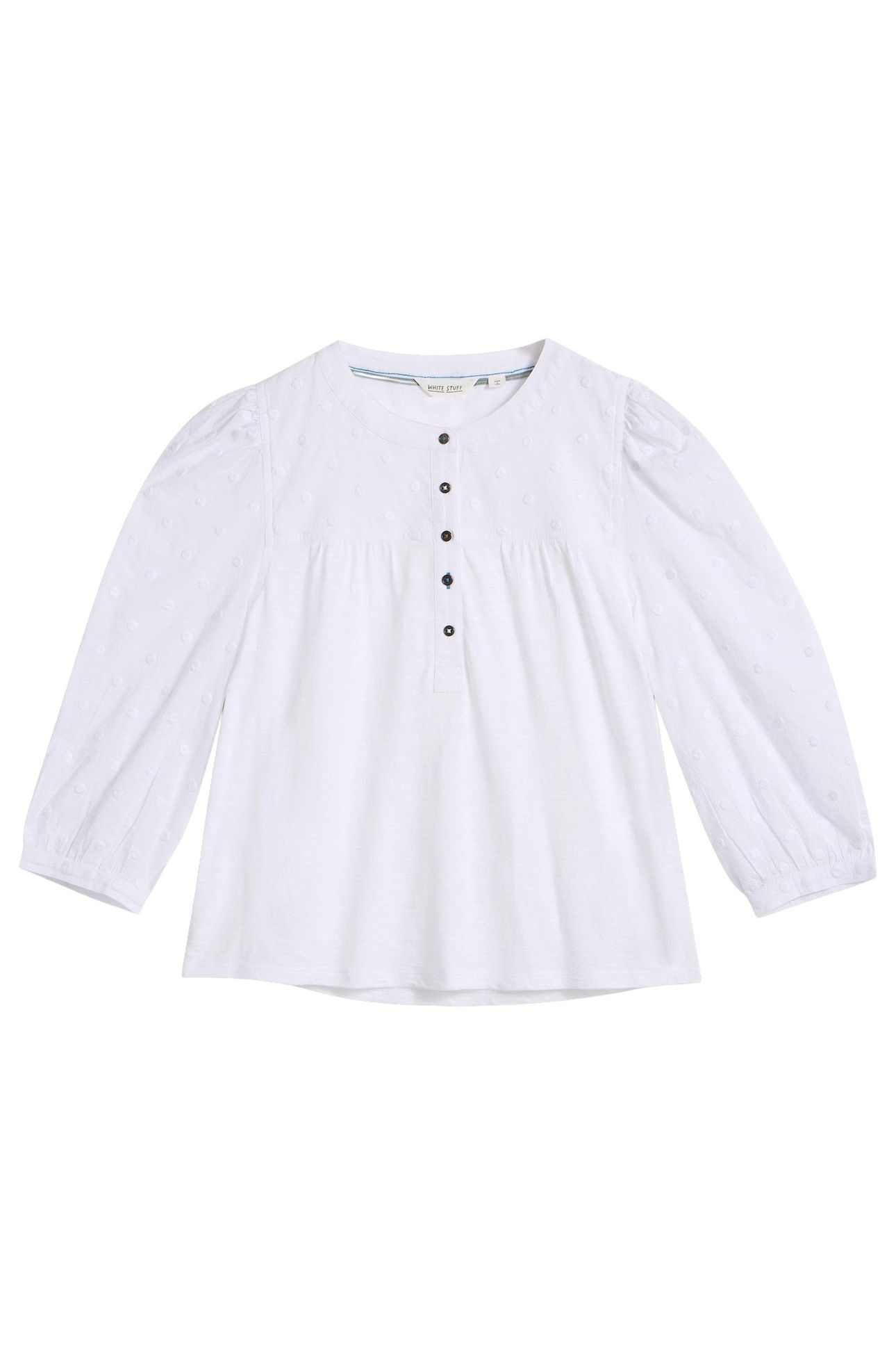 ELISE DOBBY MIX TOP PALE IVORY 3