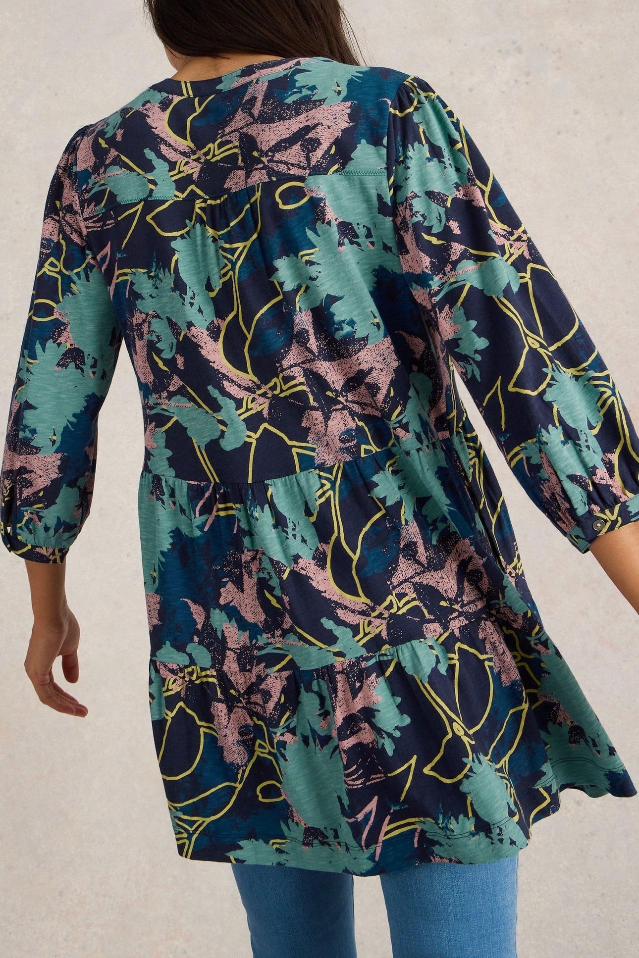 MARTA TUNIC NAVY PRINT 2