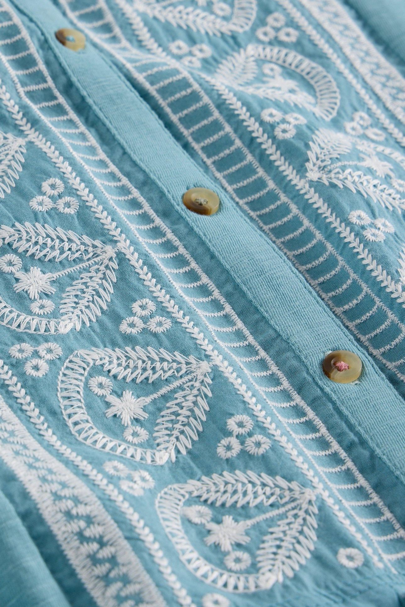 TULIP SLEEVELESS SHIRT MID BLUE 4