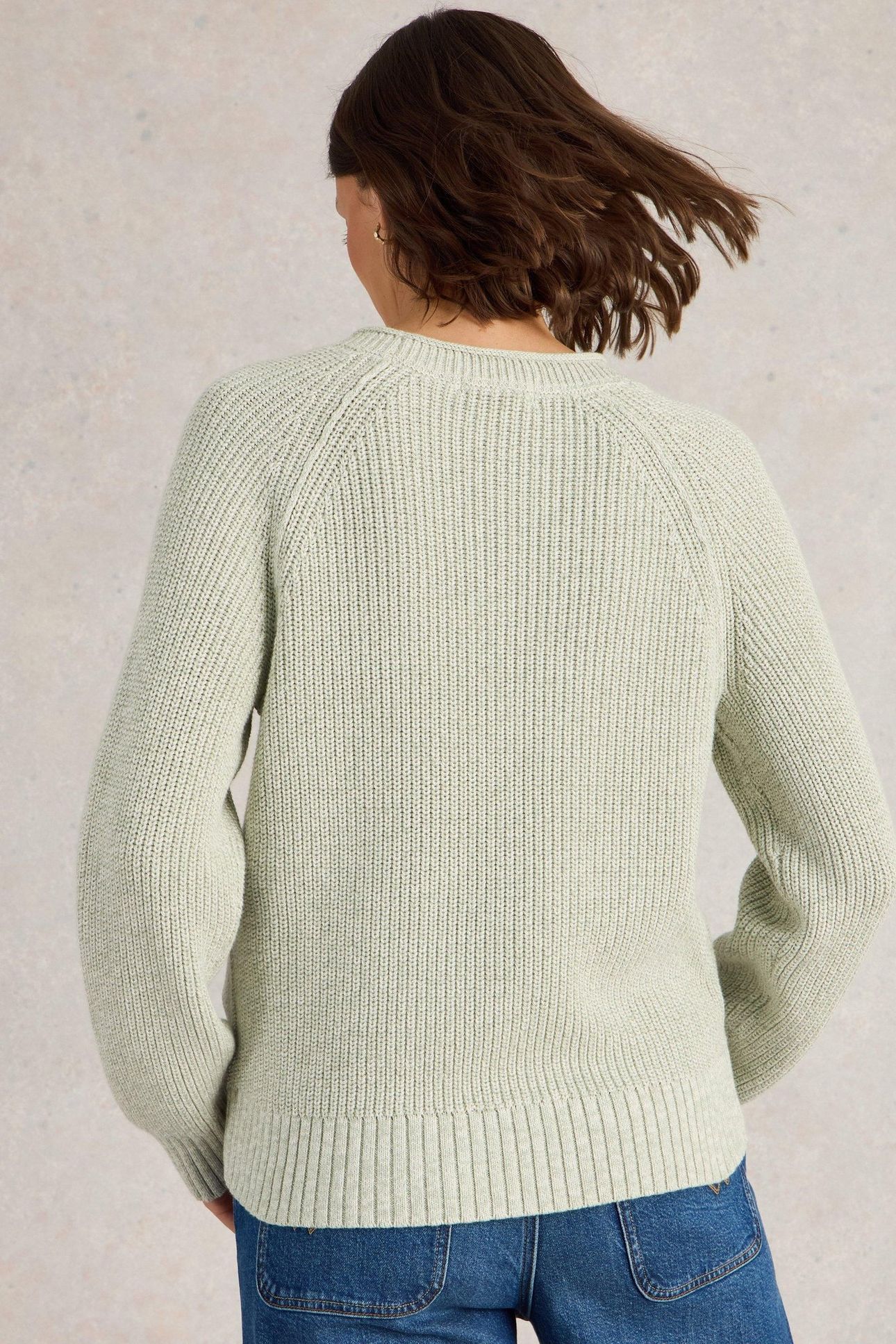 BAILEY COTTON JUMPER KHAKI GREEN 2