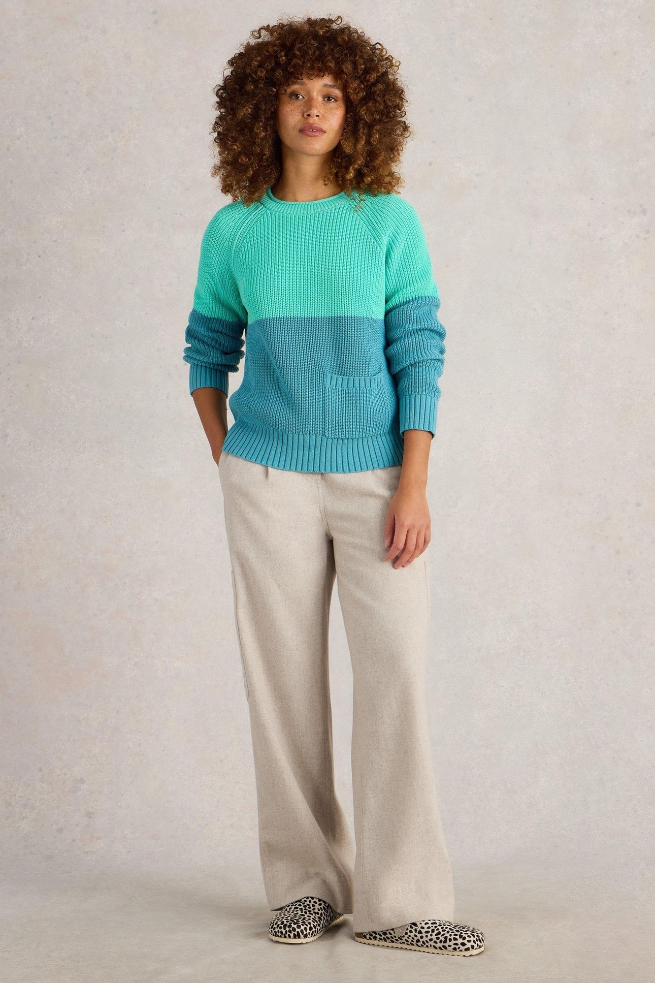 BAILEY COTTON JUMPER BLUE MULTI 1